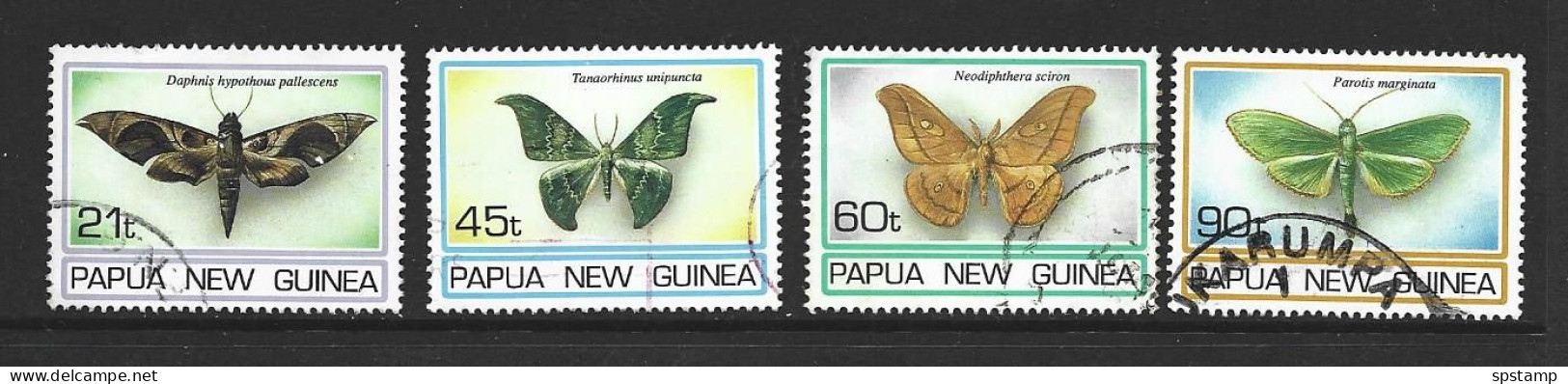 Papua New Guinea PNG 1994 Moths Set Of 4 FU - Papua New Guinea