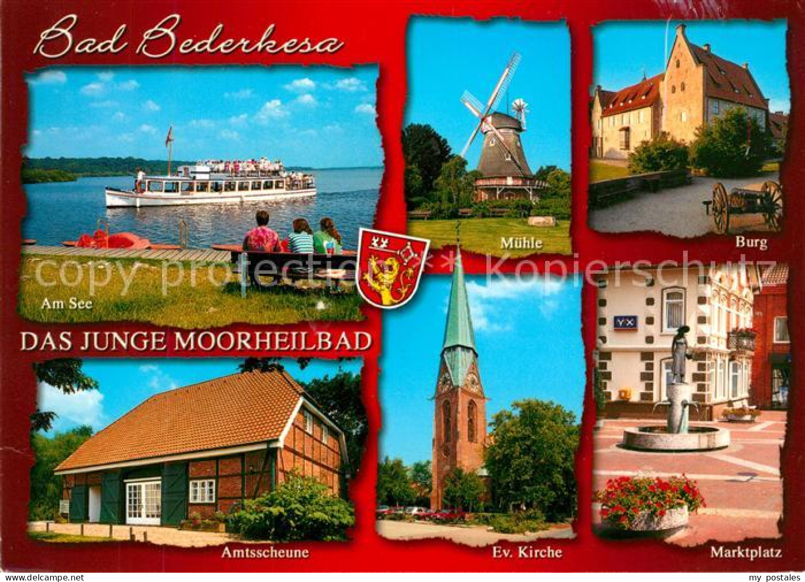 73195549 Bad Bederkesa Am See Fahrgastschiff Muehle Burg Amtsscheune Ev Kirche M - Bad Bederkesa