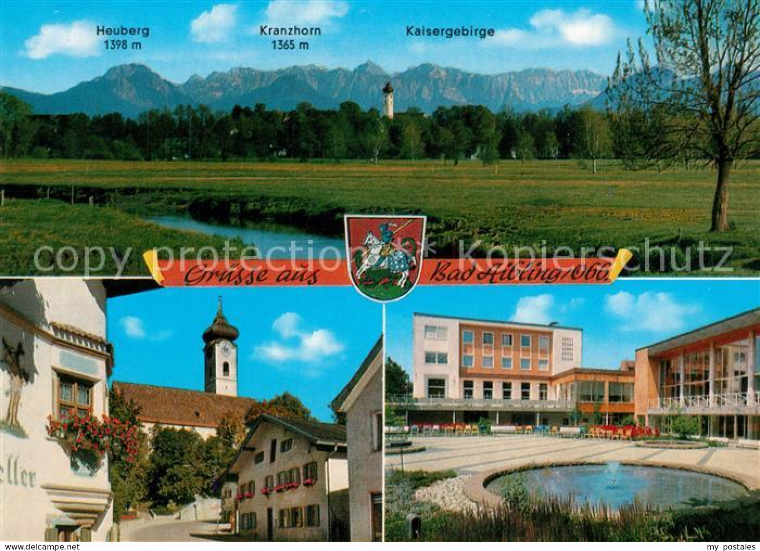 73195547 Bad Aibling Panorama Kirche Kurhaus Brunnen Bad Aibling - Bad Aibling