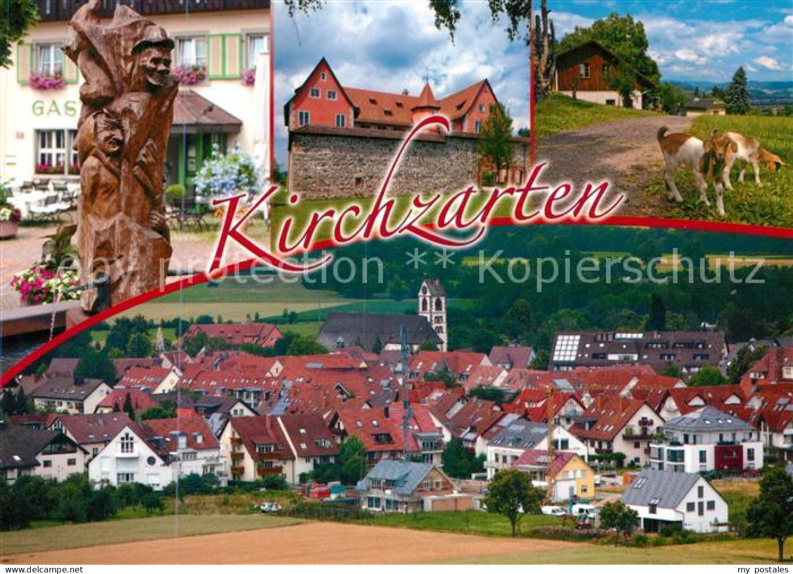 73195192 Kirchzarten Gasthaus Brunnen Ortsansicht Kirchzarten - Kirchzarten