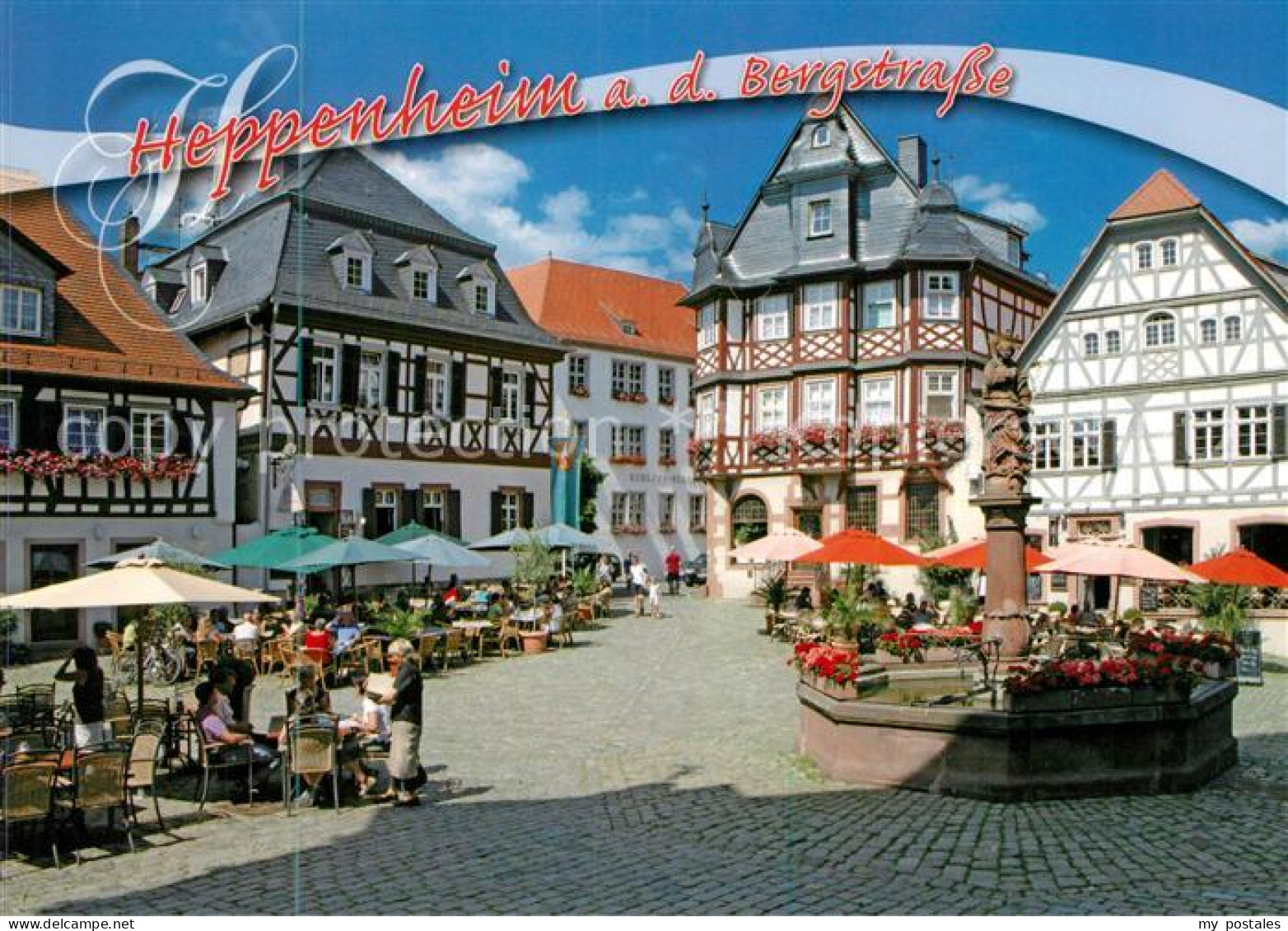 73195183 Heppenheim Bergstrasse Marktplatz Mit Brunnen Heppenheim Bergstrasse - Heppenheim