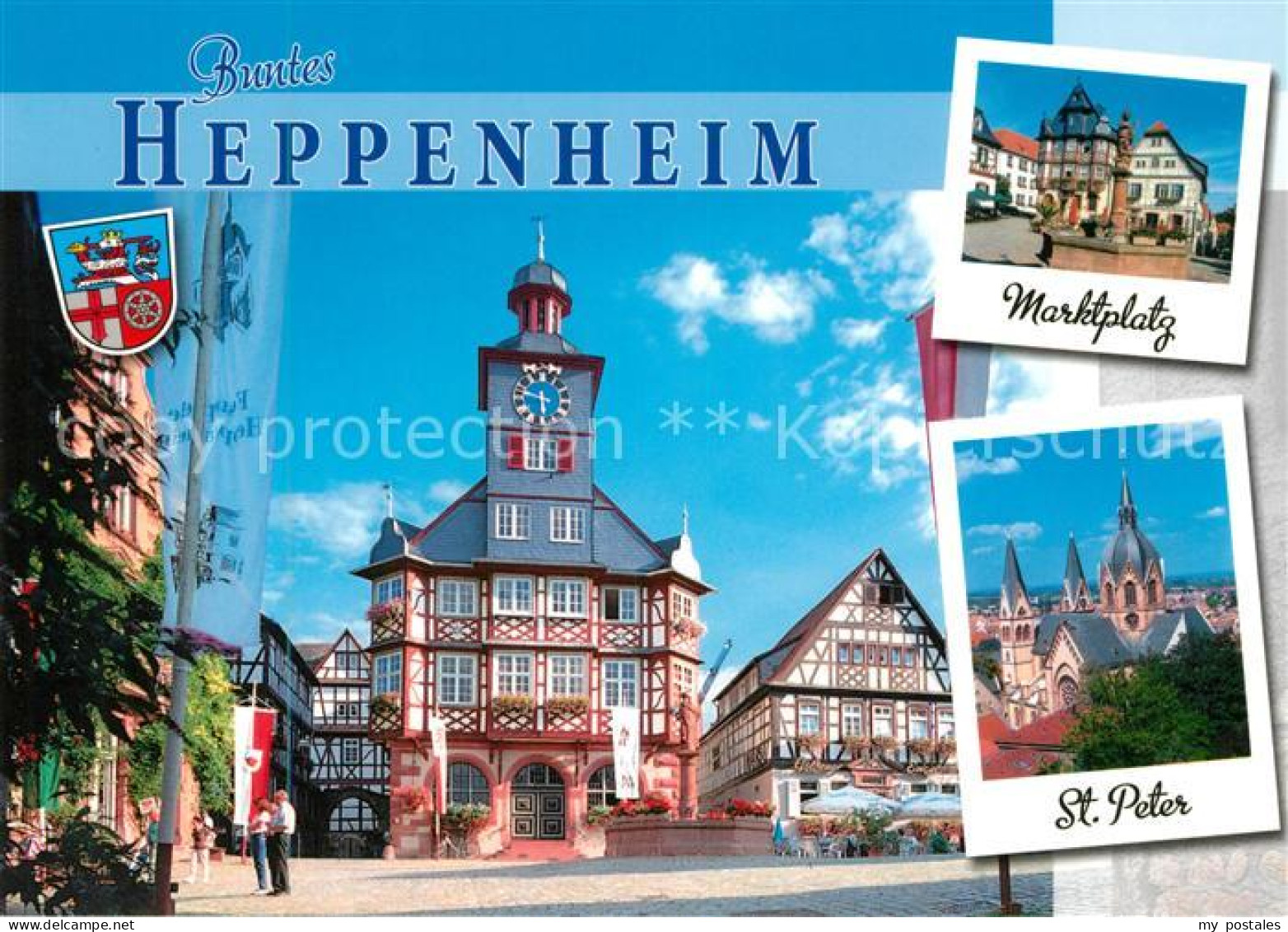 73195178 Heppenheim Bergstrasse Rathaus Marktplatz St Peter Heppenheim Bergstras - Heppenheim