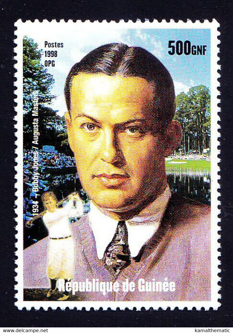 Guinea 1998 MNH, Bobby Jones, American Golfer, Lawyer, Sports, Golf - Golf