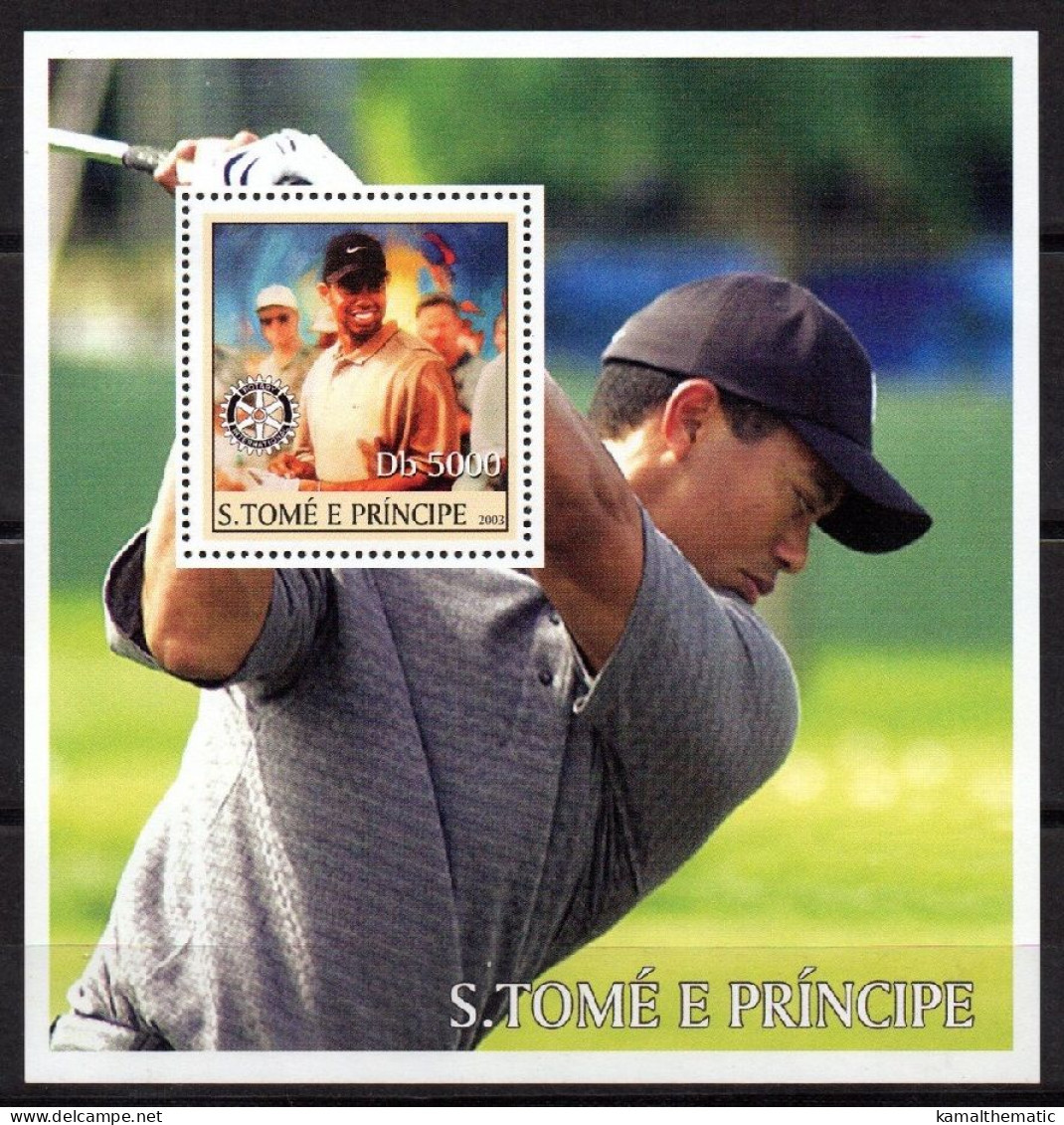 Sao Tome 2003 MNH MS, Sports, Golf, Tiger Woods - Golf