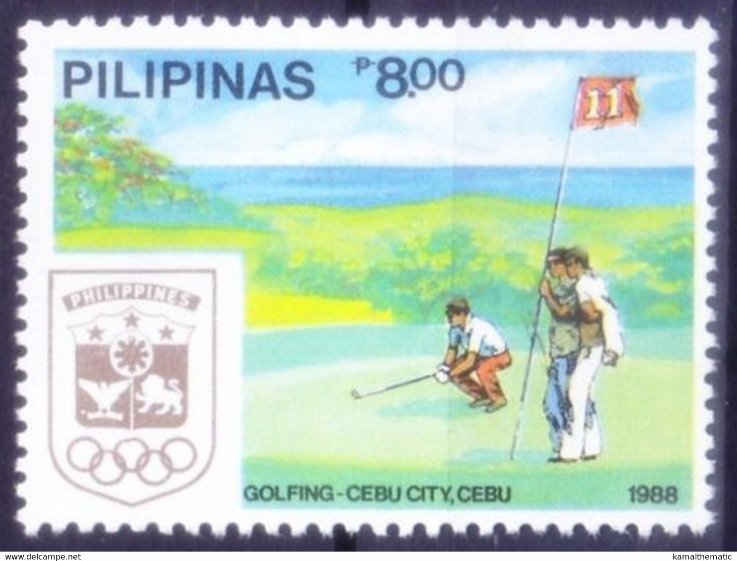 Philippines 1988 Mint No Gum, Olympics Golf, Sports - Golf