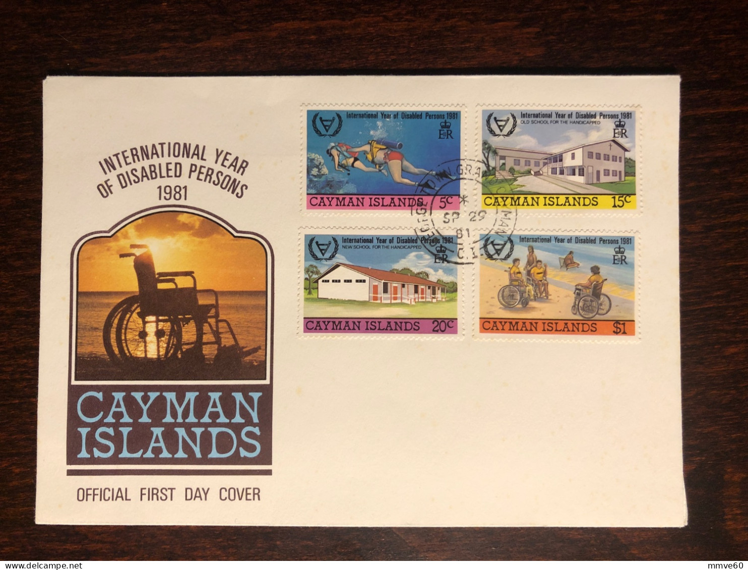 CAYMAN FDC COVER 1981 YEAR DISABLED PEOPLE HEALTH MEDICINE - Kaimaninseln