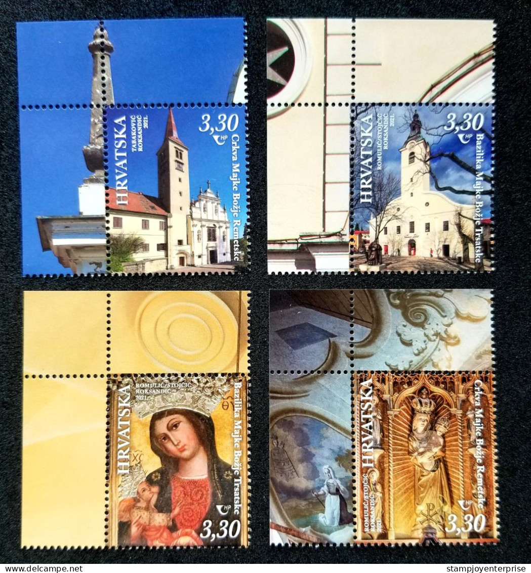 Croatia Marian Sanctuary 2021 Madonna Mercy Church (stamp Margin) MNH - Croazia