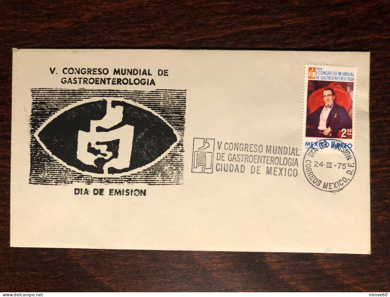 MEXICO FDC COVER 1975 YEAR DOCTOR SIMENEZ GASTROENTEROLOGY  HEALTH MEDICINE STAMPS - Mexico