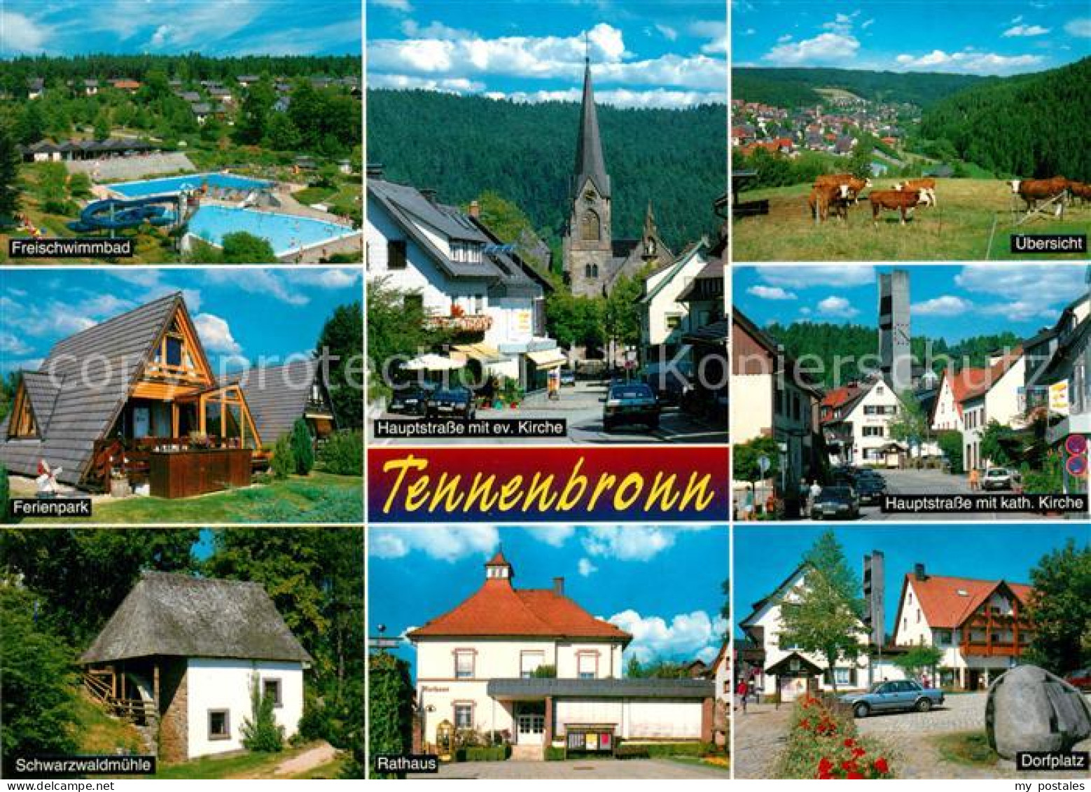 73192701 Tennenbronn Hauptstrasse Katholische Kirche Rathaus Tennenbronn - Schramberg