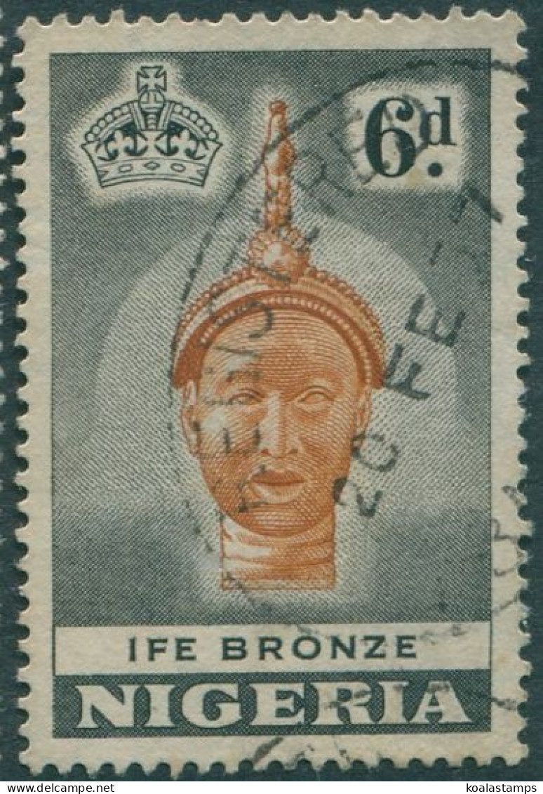 Nigeria 1953 SG75 6d Ife Bronze FU - Nigeria (1961-...)