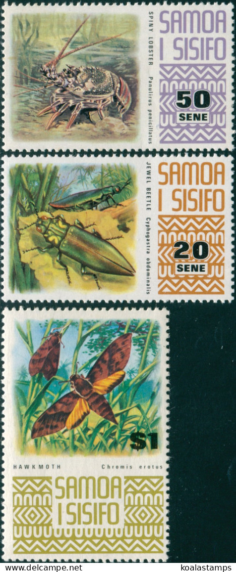Samoa 1972 SG397-399 Crab Beetle Moth MNH - Samoa