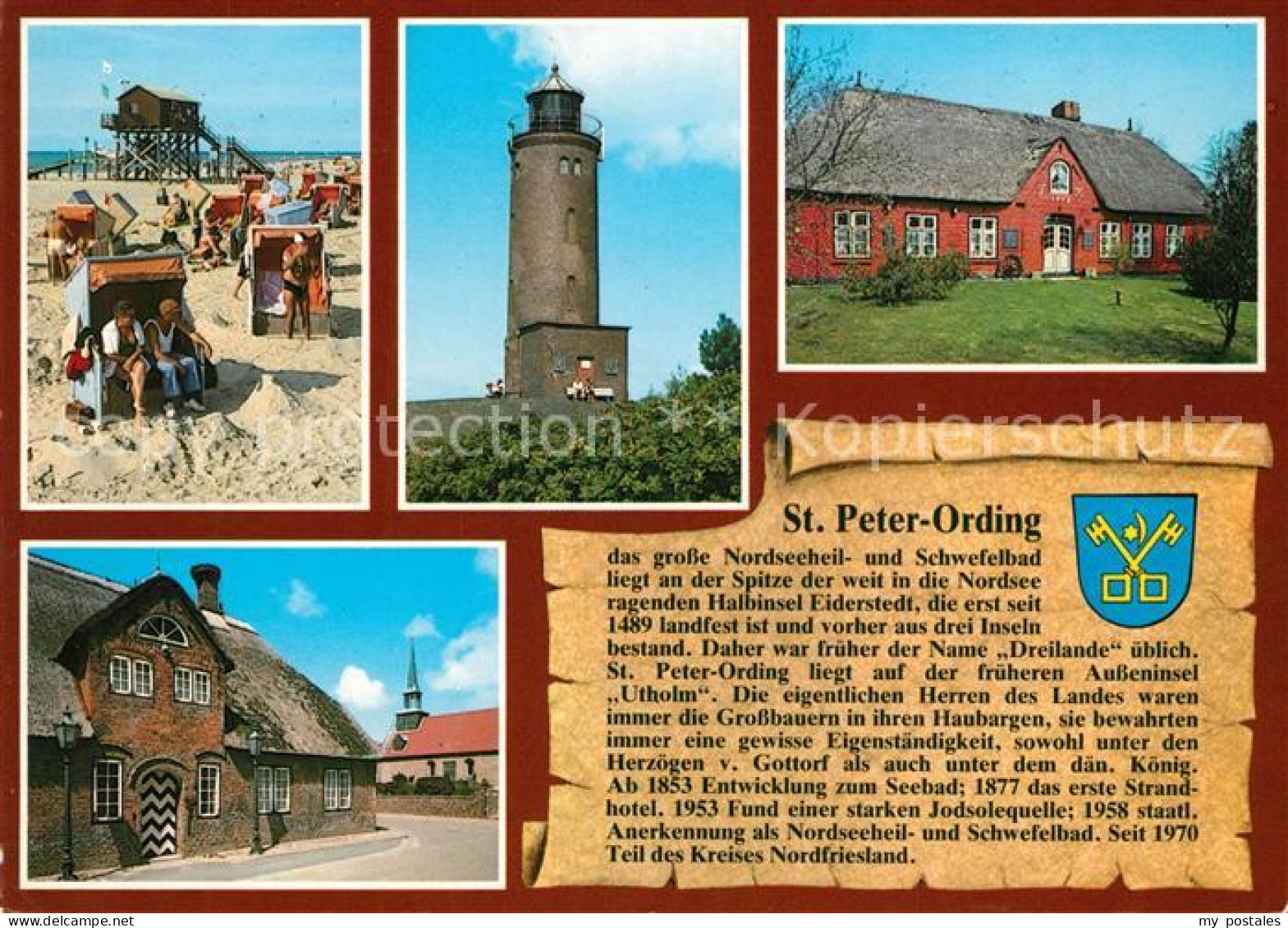 73183236 St Peter-Ording Badestrand Boehler Leuchtturm Alte Dorfschule Heimatmus - St. Peter-Ording