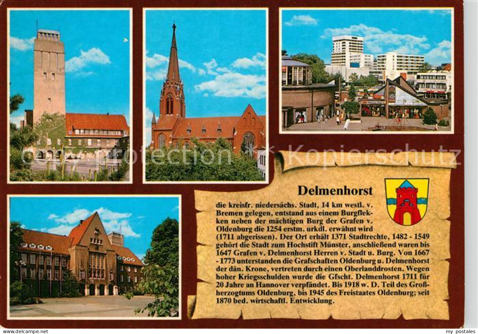 73183211 Delmenhorst Wasserturm St Marienkirche Rathausplatz Lange Strasse Delme - Delmenhorst