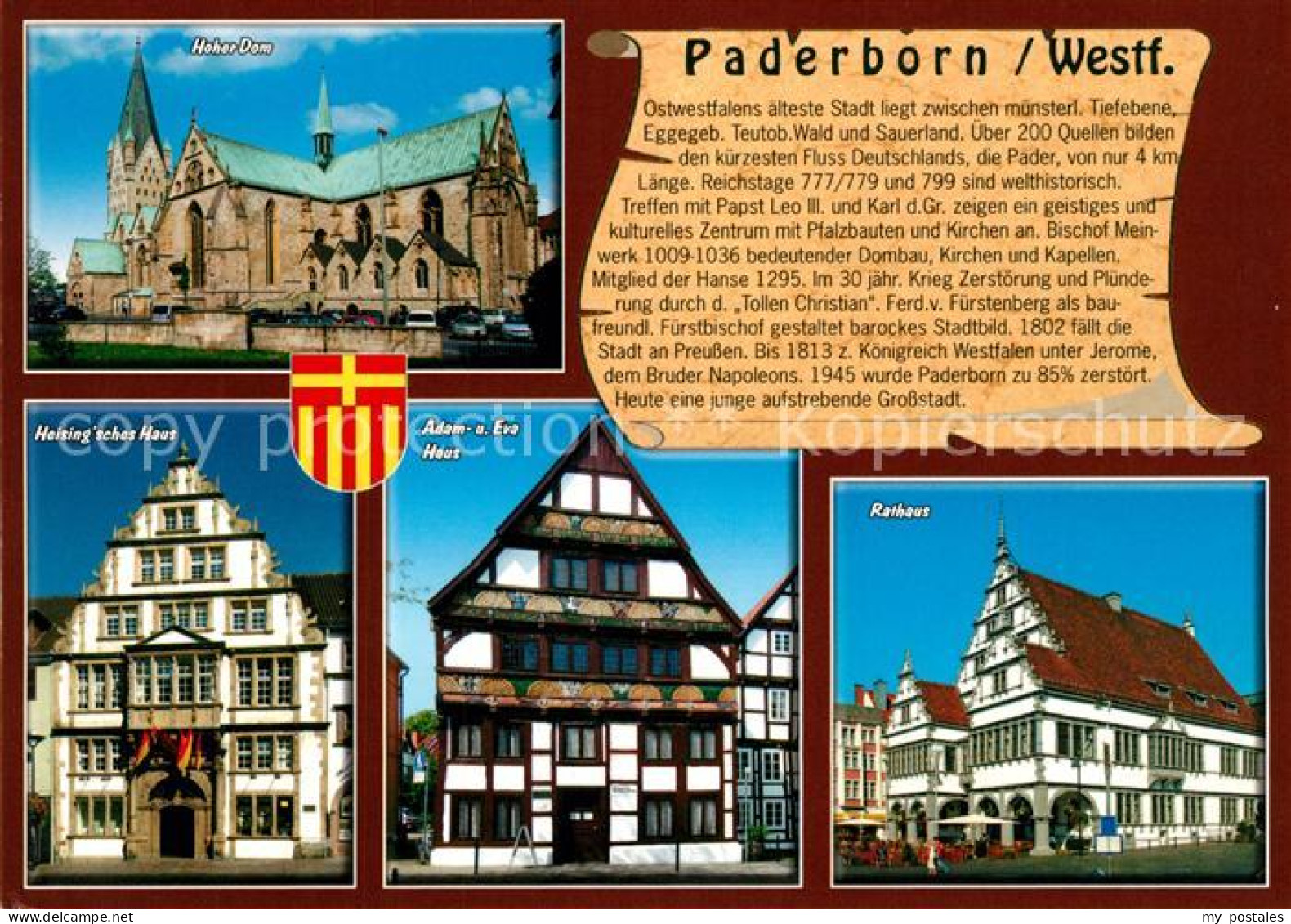 73183194 Paderborn Hoher Dom Heisingsches Haus Adam Und Eva Haus Rathaus Paderbo - Paderborn