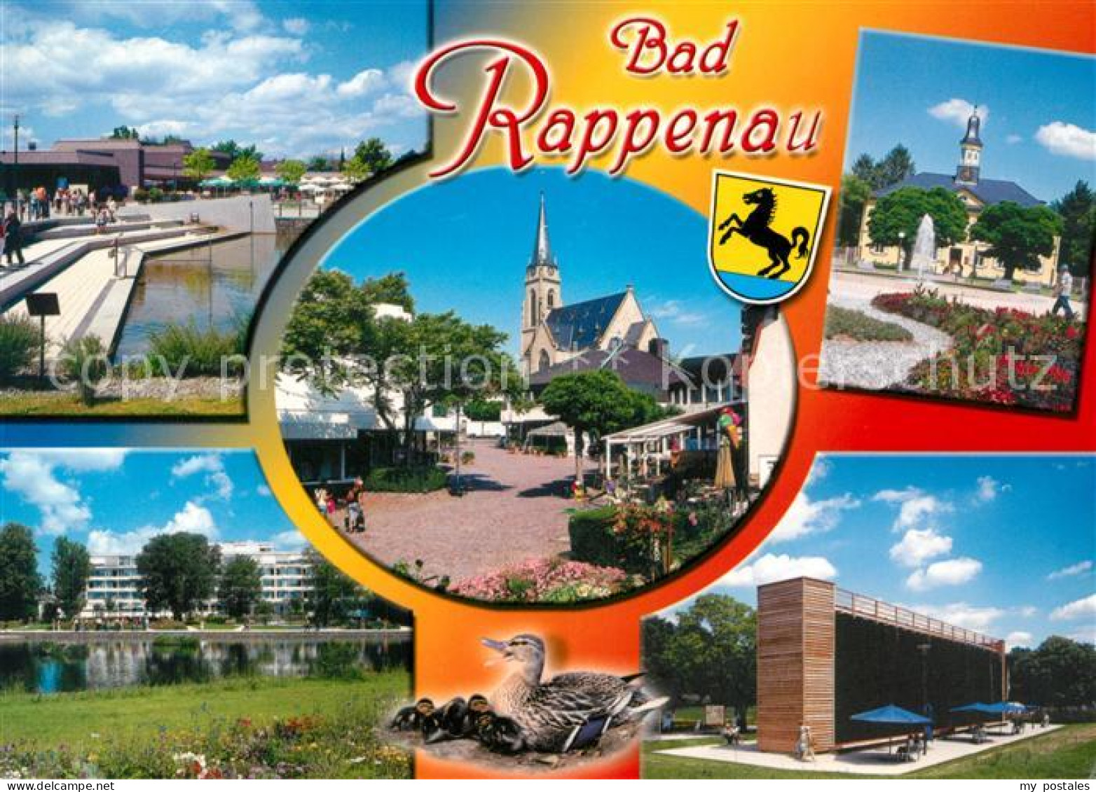 73183042 Bad Rappenau Kurhaus Kurpark See Kirche Gradierwerk Enten Bad Rappenau - Bad Rappenau