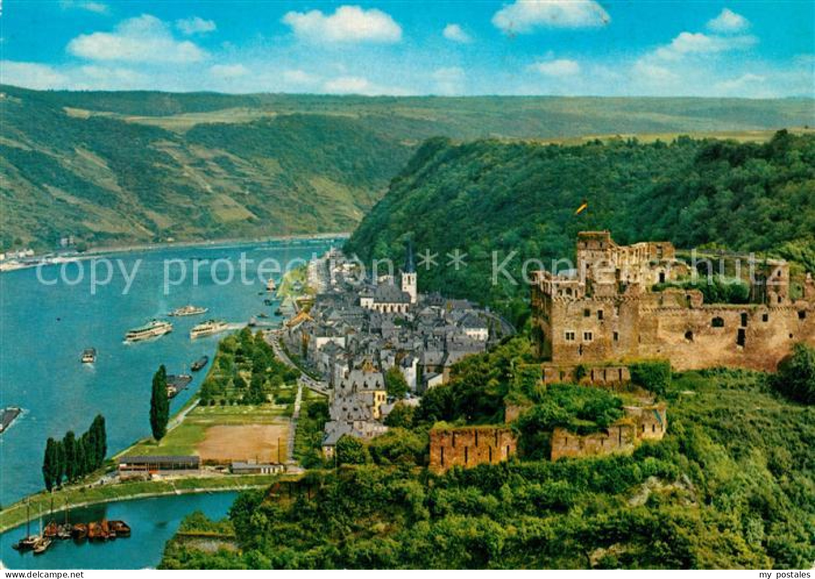 73183001 St Goar Burg Rheinfels Fliegeraufnahme St Goar - St. Goar