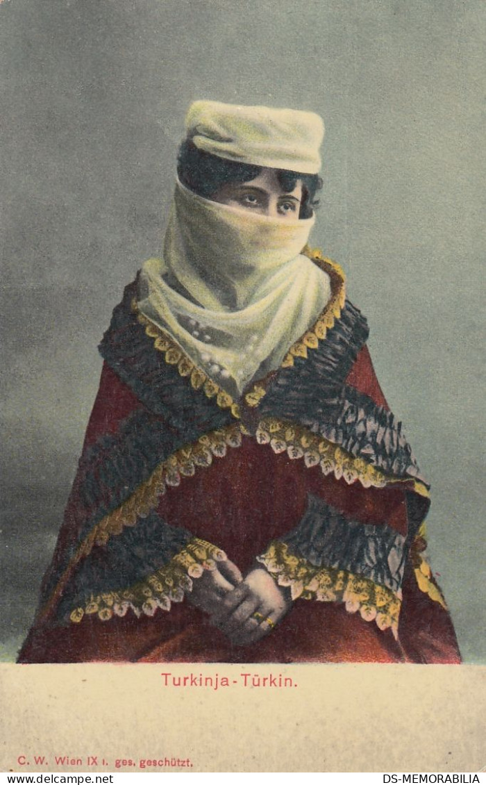 Bosnia - Bosnian Muslim Woman In Traditional Costume Ca.1910 - Bosnie-Herzegovine