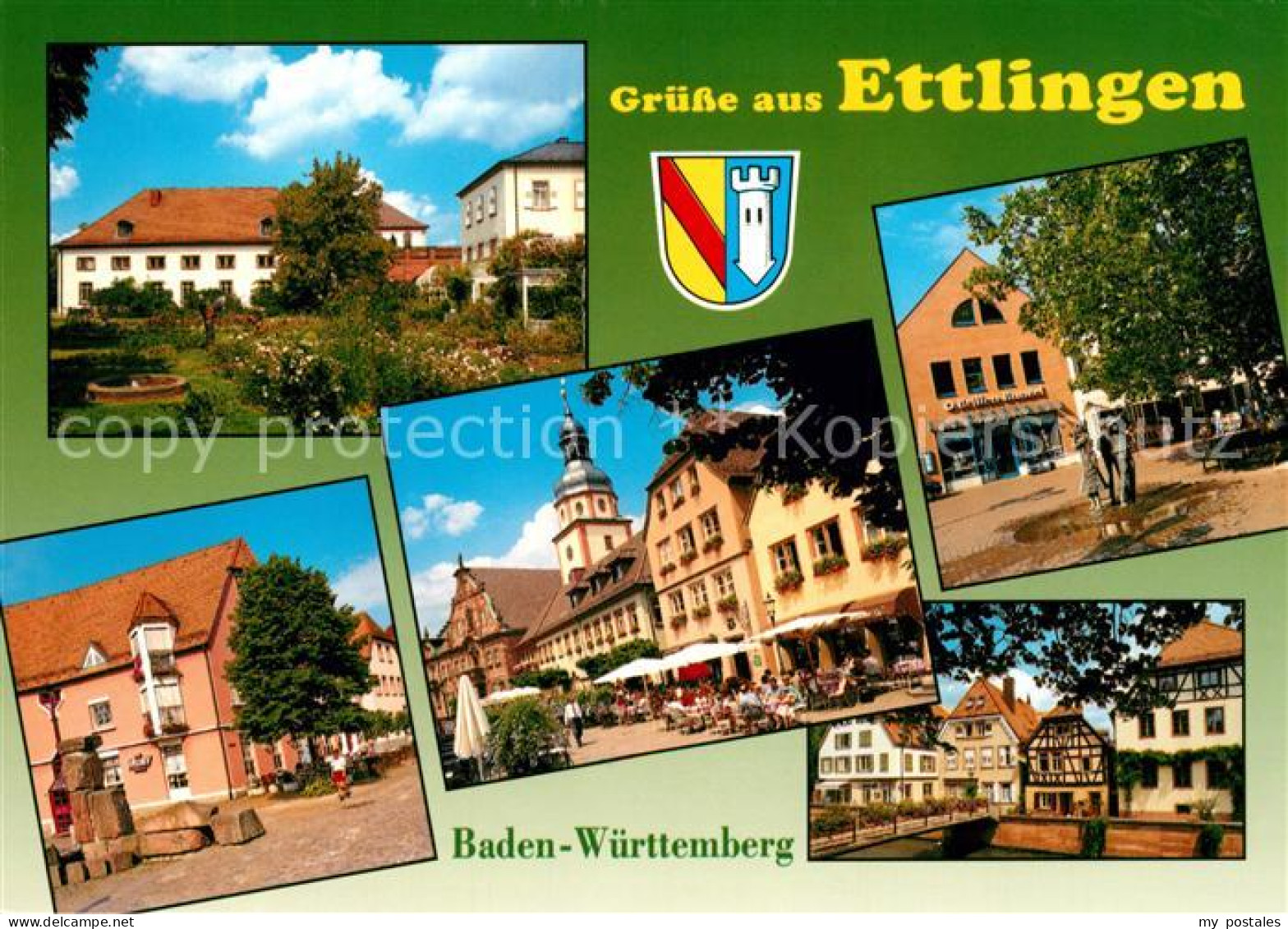 73182796 Ettlingen Park Rathaus Ortsmotive Ettlingen - Ettlingen