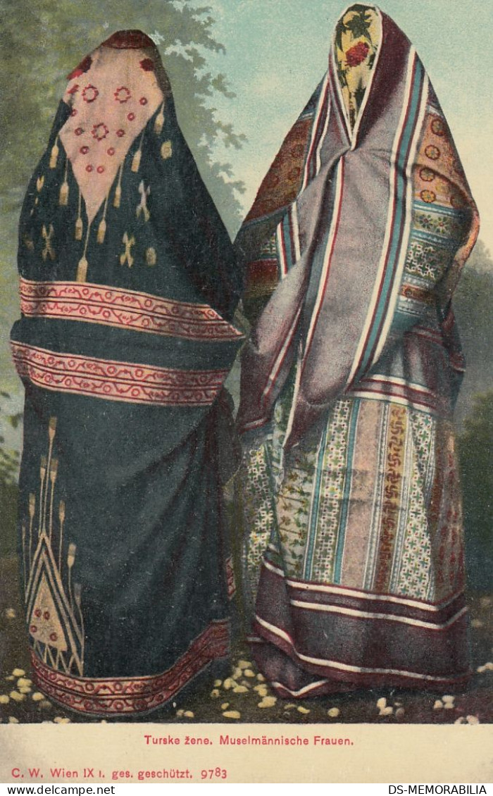 Bosnia - Bosnian Muslim Women In Traditional Costume Ca.1910 - Bosnie-Herzegovine