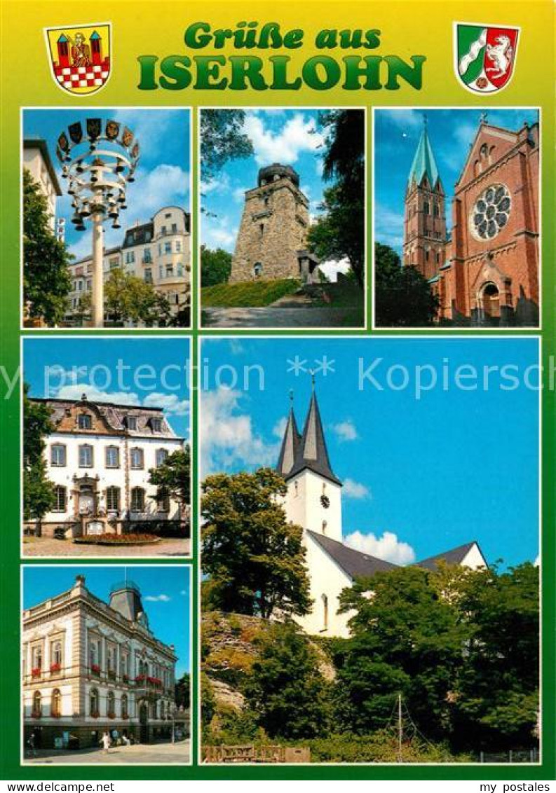 73182729 Iserlohn Schloss Kirchen Turm Rathaus Iserlohn - Iserlohn