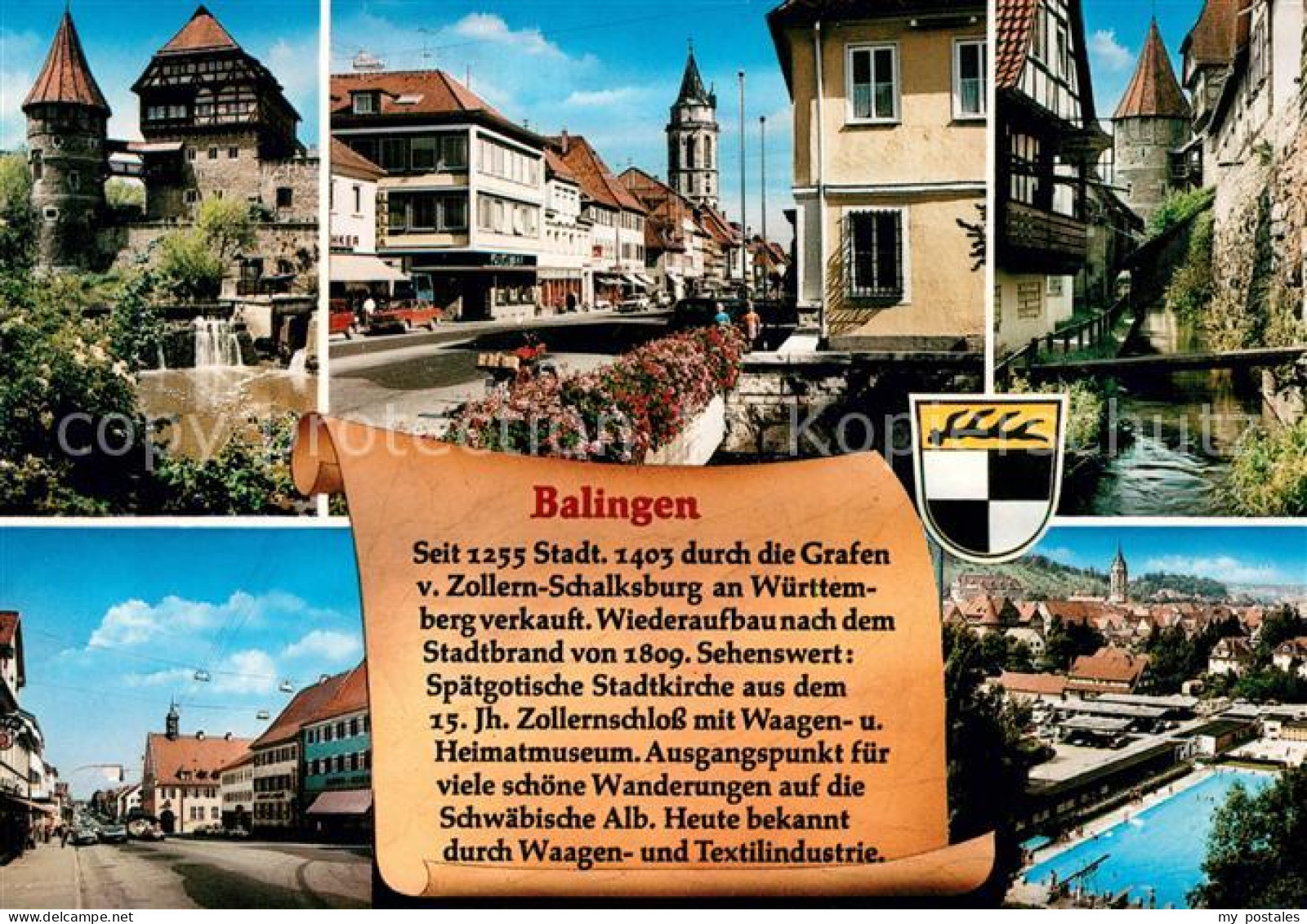 73182657 Balingen Zollernschloss Innenstadt Stadtmauer Freibad Chronik Balingen - Balingen