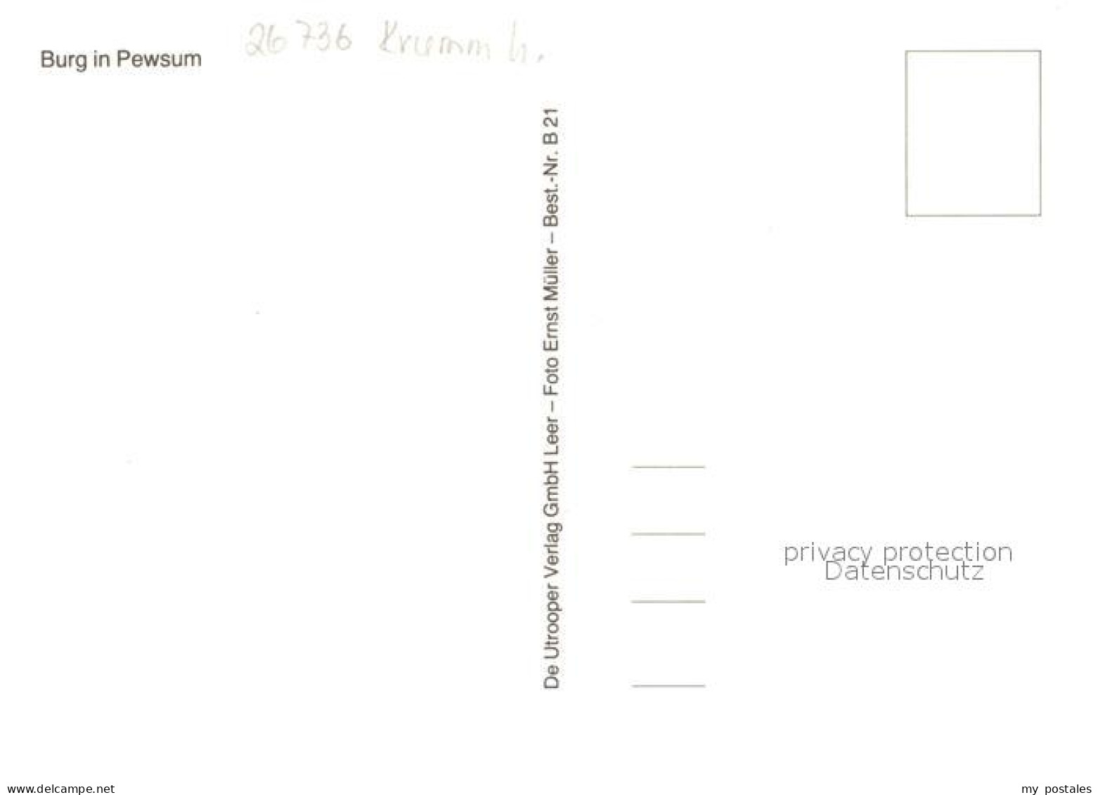 73182607 Pewsum Burg Pewsum - Krummhörn