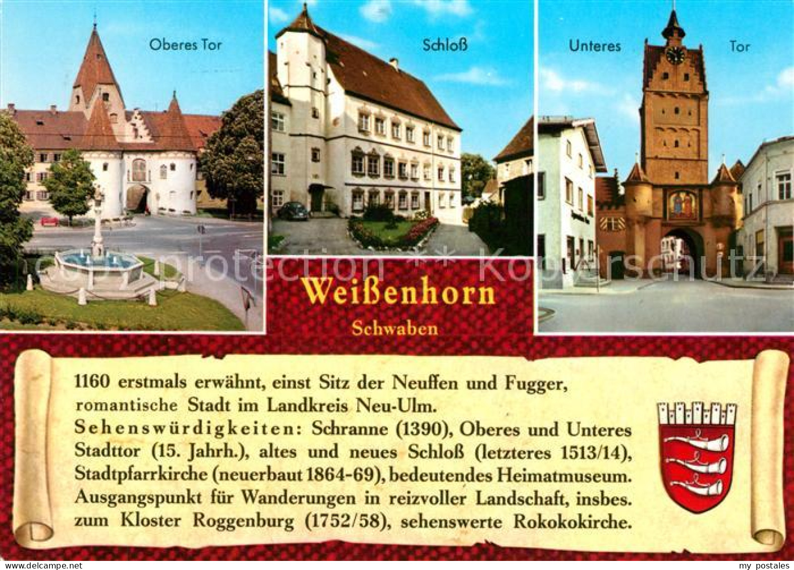 73182555 Weissenhorn Oberes Tor Schloss Unteres Tor Chronik Wappen Weissenhorn - Weissenhorn