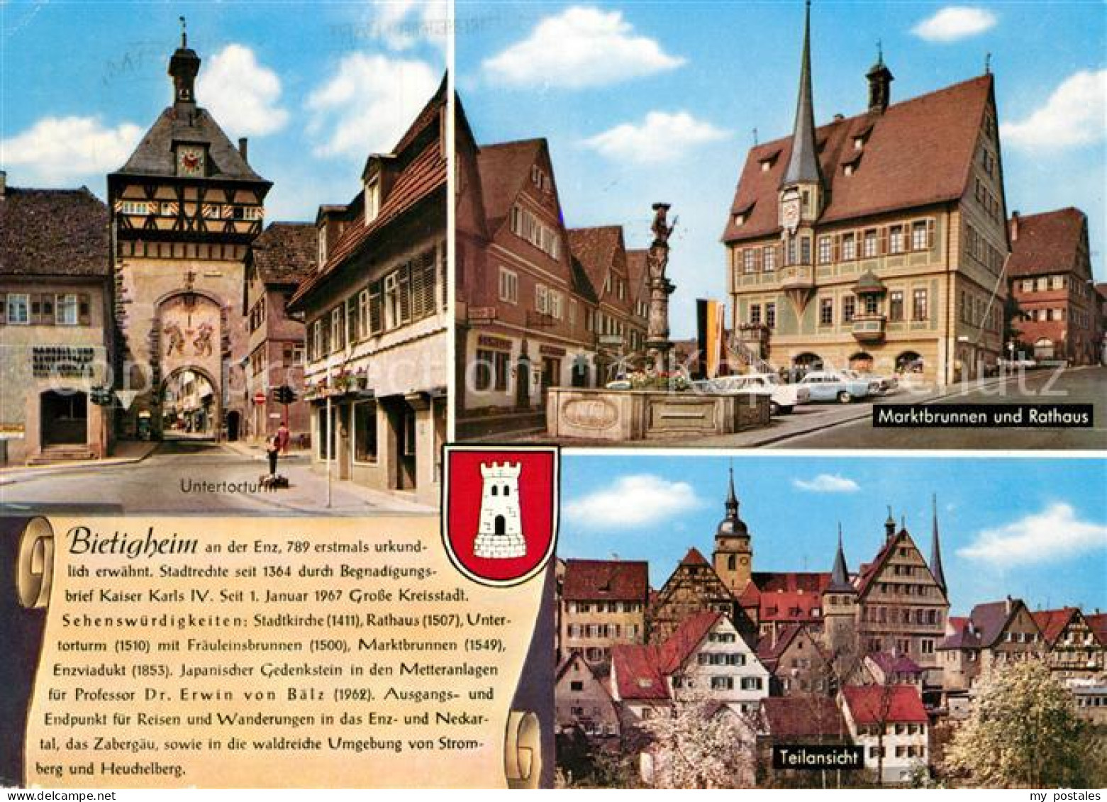 73182532 Bietigheim-Bissingen Untertorturm Marktbrunnen Rathaus Altstadt Chronik - Bietigheim-Bissingen