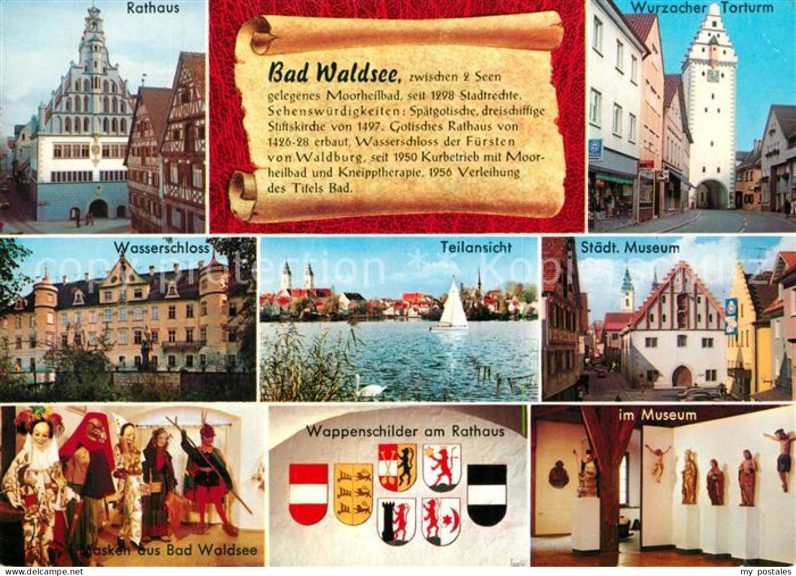 73182516 Bad Waldsee Rathaus Wurzacher Torturm Wasserschloss Stadtsee Museum Mas - Bad Waldsee