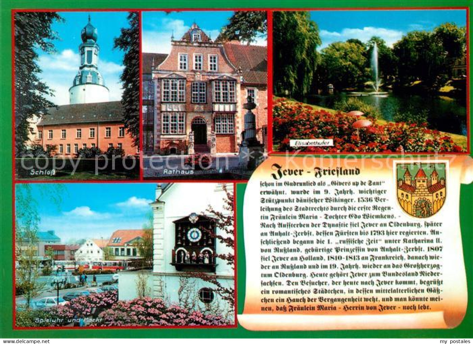 73182174 Jever Schloss Rathaus Elisabethufer Spieluhr Und Markt Jever - Jever