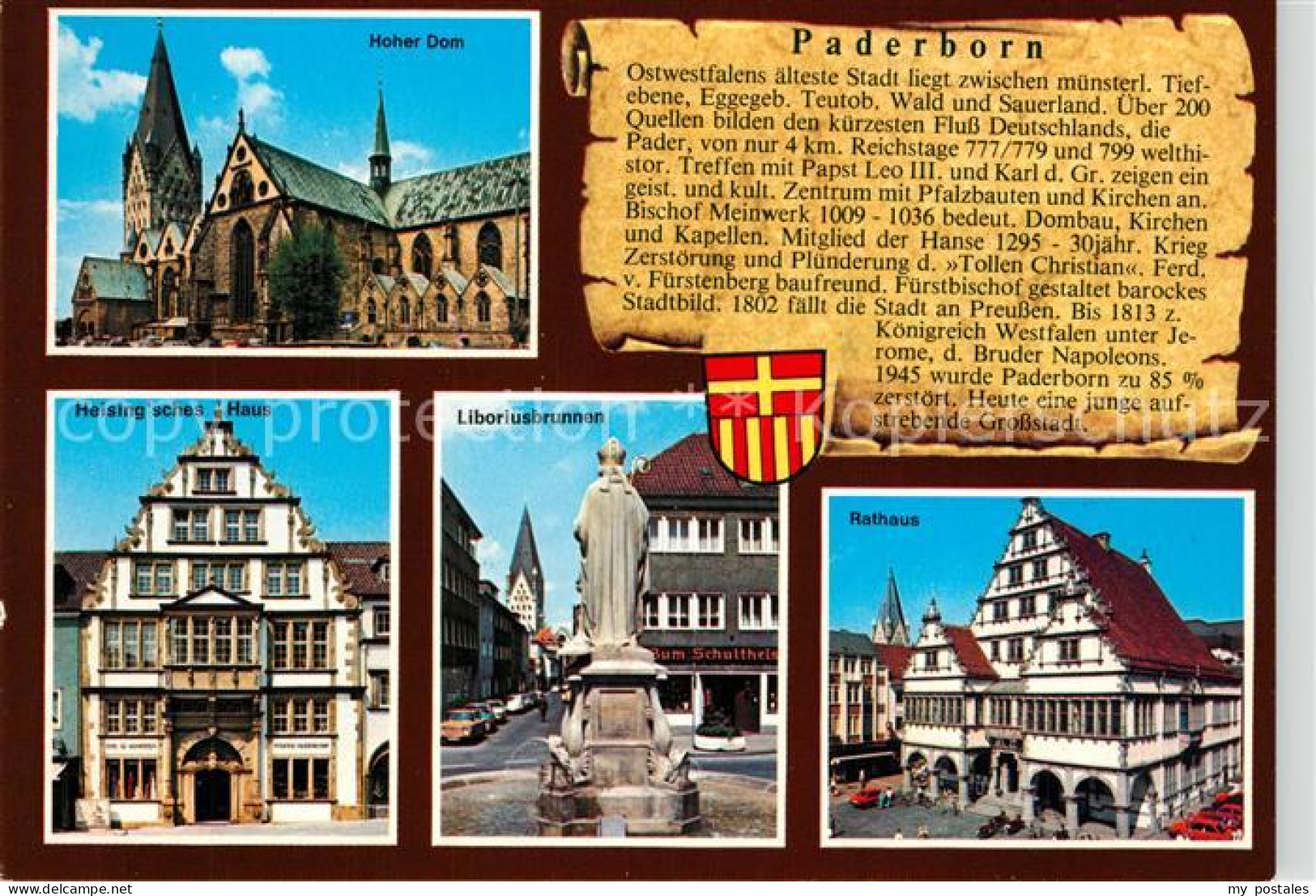 73182119 Paderborn Hoher Dom Heisingsches Haus Liboriusbrunnen Rathaus Paderborn - Paderborn