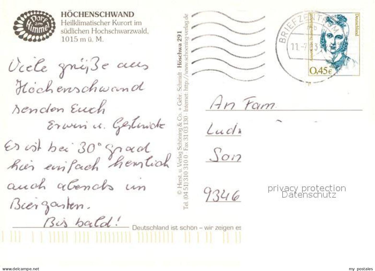 73182070 Hoechenschwand Kurort Im Suedschwarzwald Fliegeraufnahme Hoechenschwand - Hoechenschwand