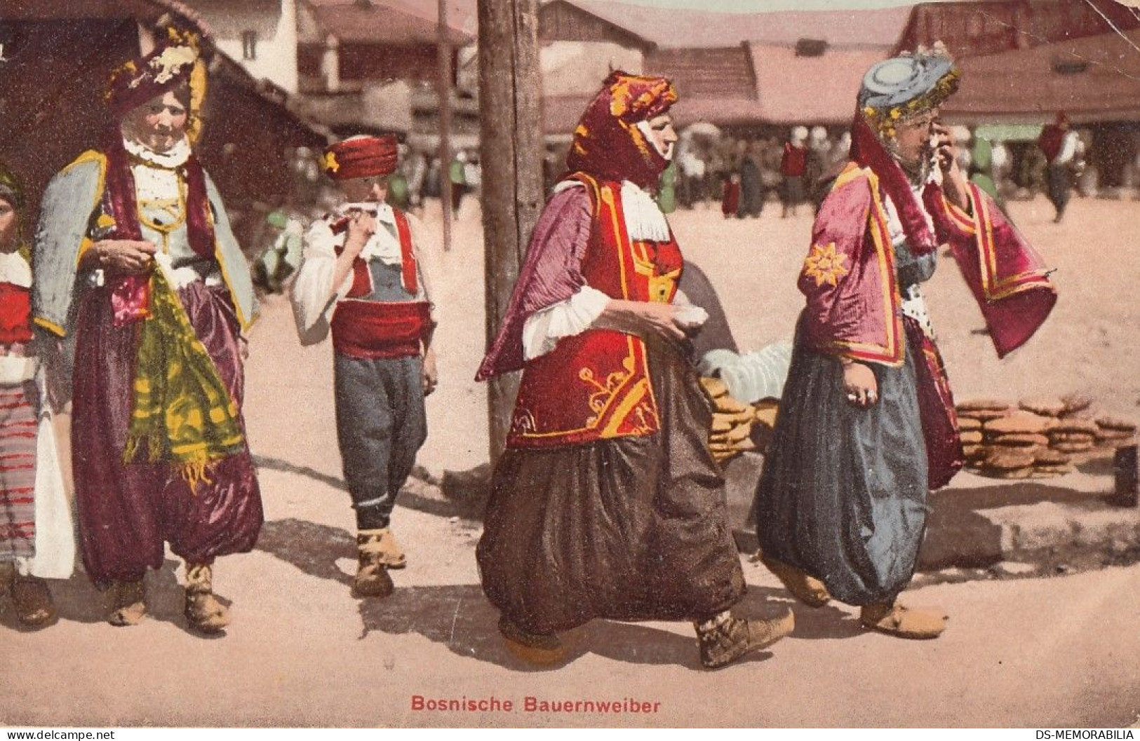 Sarajevo - Street Scene , Bosnian Muslim Women Ca.1910 - Bosnie-Herzegovine