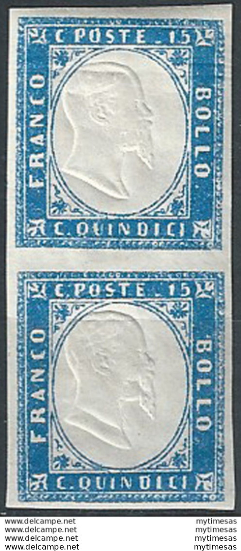 1863 Italia VE II 15c. Celeste Latteo MNH Sassone N. 11d+k - Autres & Non Classés