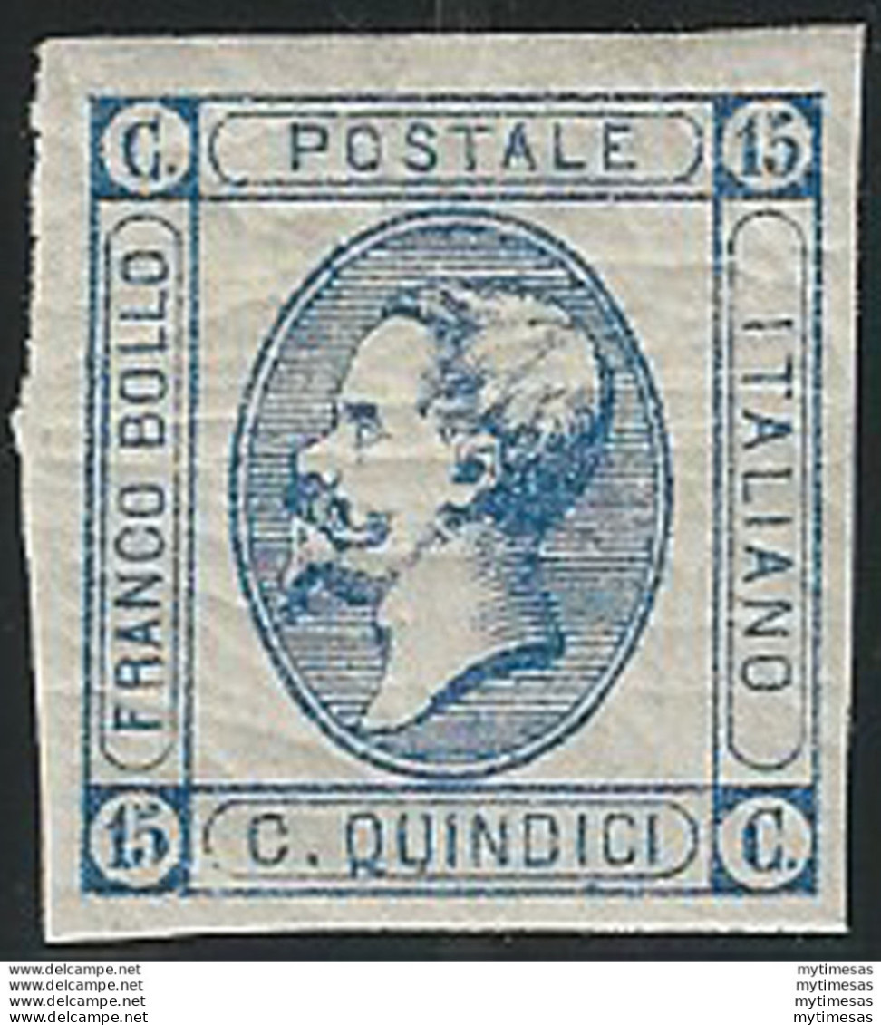 1863 Italia VE II 15c. Matraire I Tipo Screpolata MNH Sassone N. 12 - Altri & Non Classificati