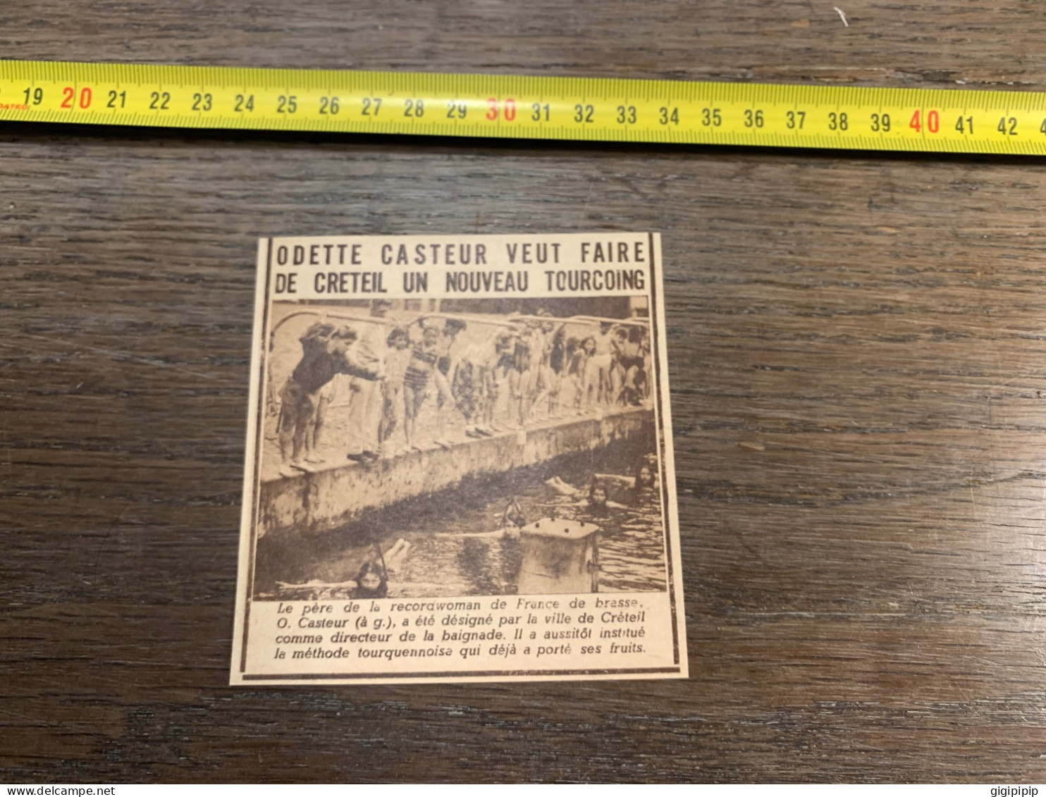 1949 B&C ODETTE CASTEUR VEUT FAIRE DE CRETEIL UN NOUVEAU TOURCOING - Collections