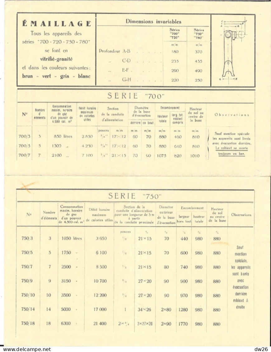 Catalogue, Dépliant 3 Volets, Le Radiateur à Gaz Pain, En Acier - Usines à Lipsheim (Bas-Rhin) - Elektrizität & Gas