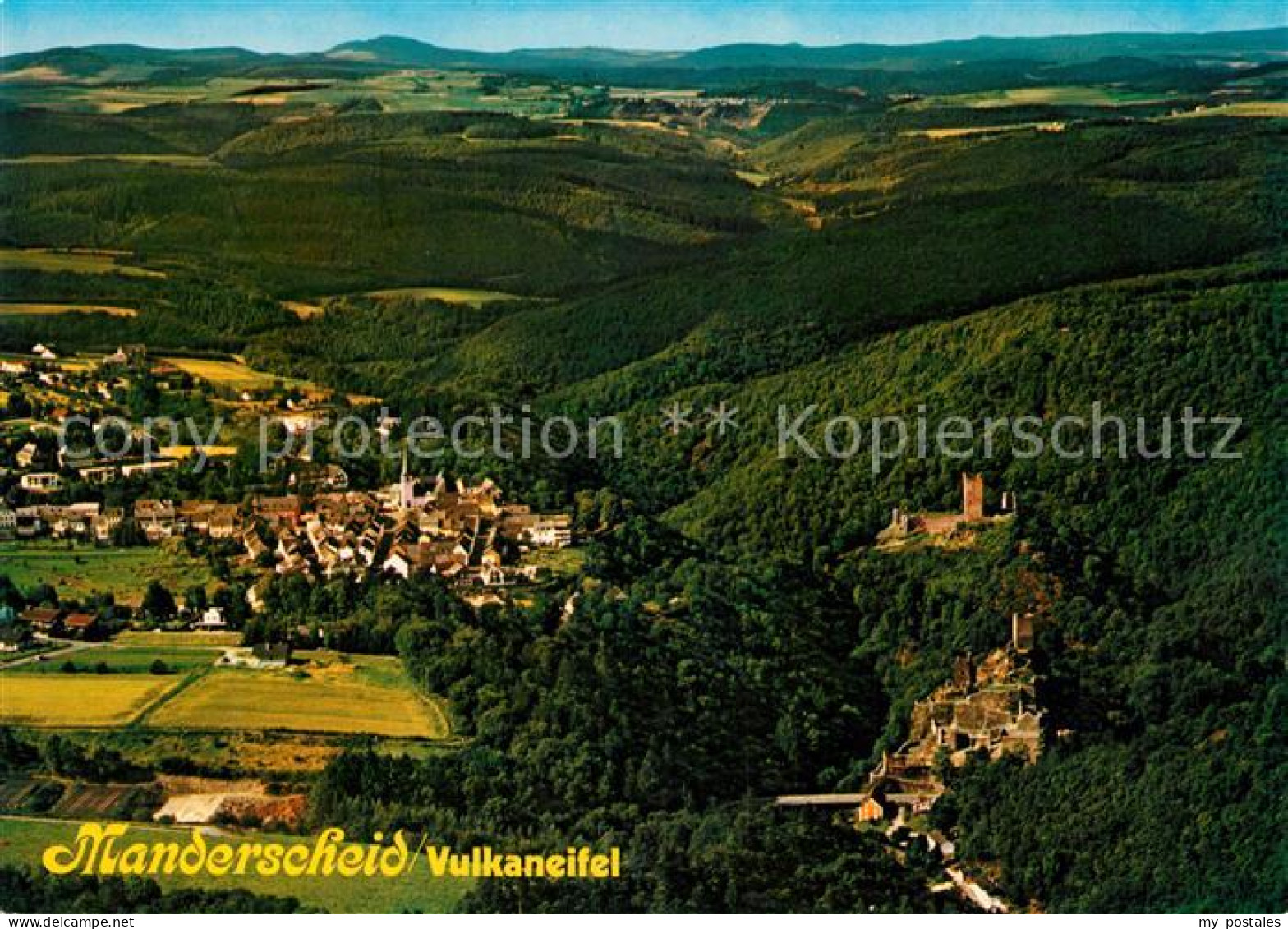 73181665 Manderscheid Eifel Fliegeraufnahme Burg Manderscheid Eifel - Manderscheid