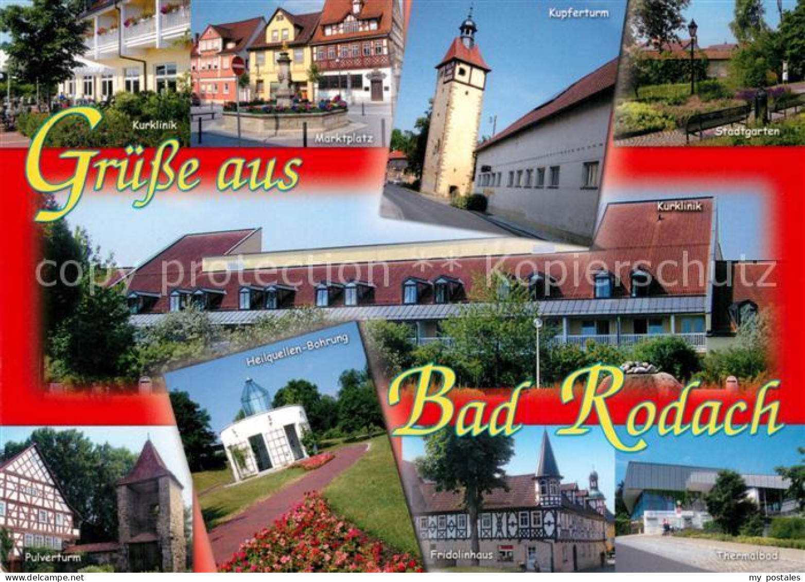 73181618 Bad Rodach Kurklinik Marktplatz Kupferturm Heilquellen Bohrung Pulvertu - Bad Rodach