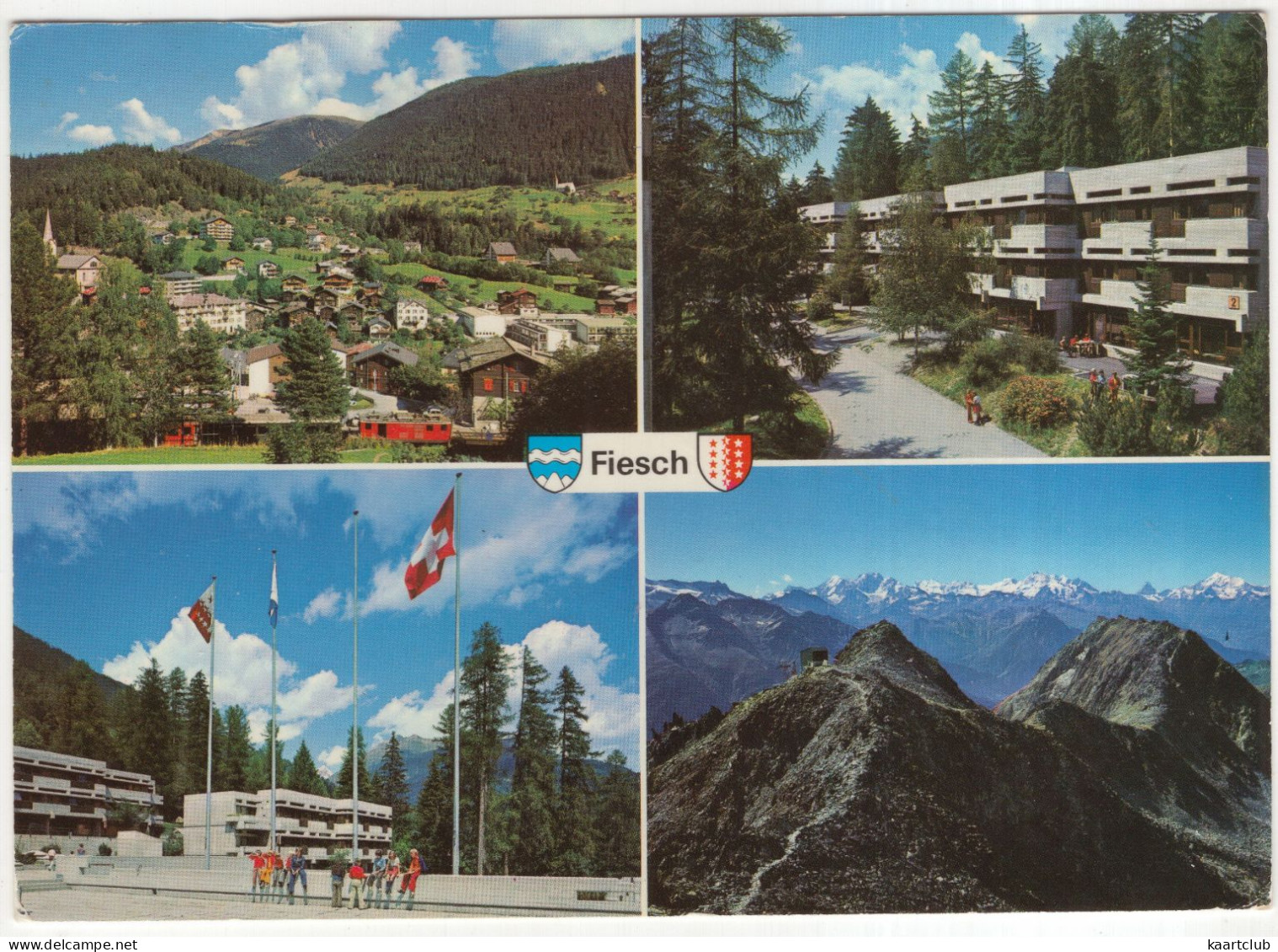 Fiesch, Wallis - Feriendorf, Eggishorn, Fiesch - Münstertal, Tschierv - (Suisse/Schweiz) - Zug/Train/Tren/Trein - Fiesch