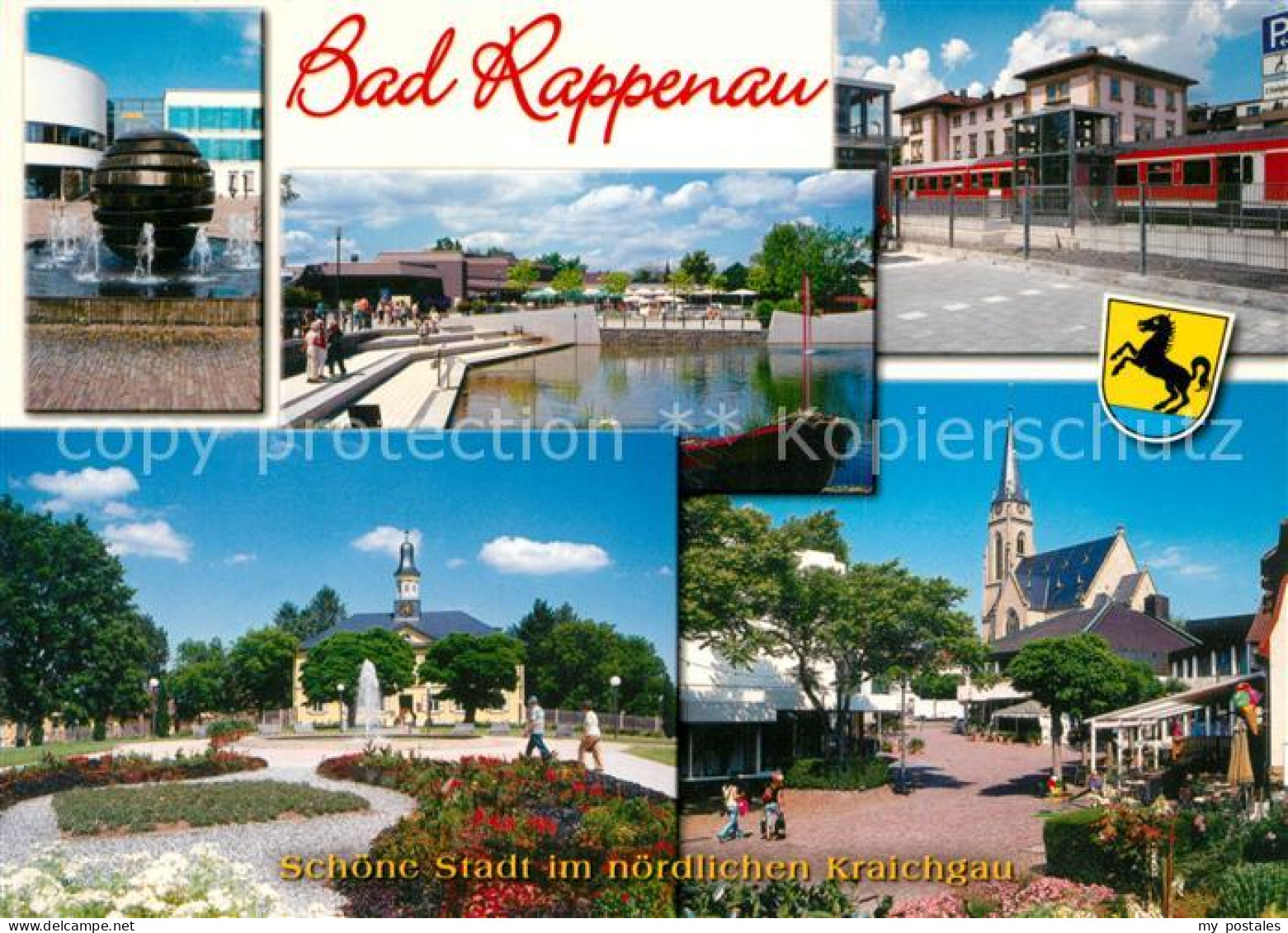 73181606 Bad Rappenau Stadtkirche Bahnhof Stadtbrunnen Kurpark Salinenamtsgebaeu - Bad Rappenau