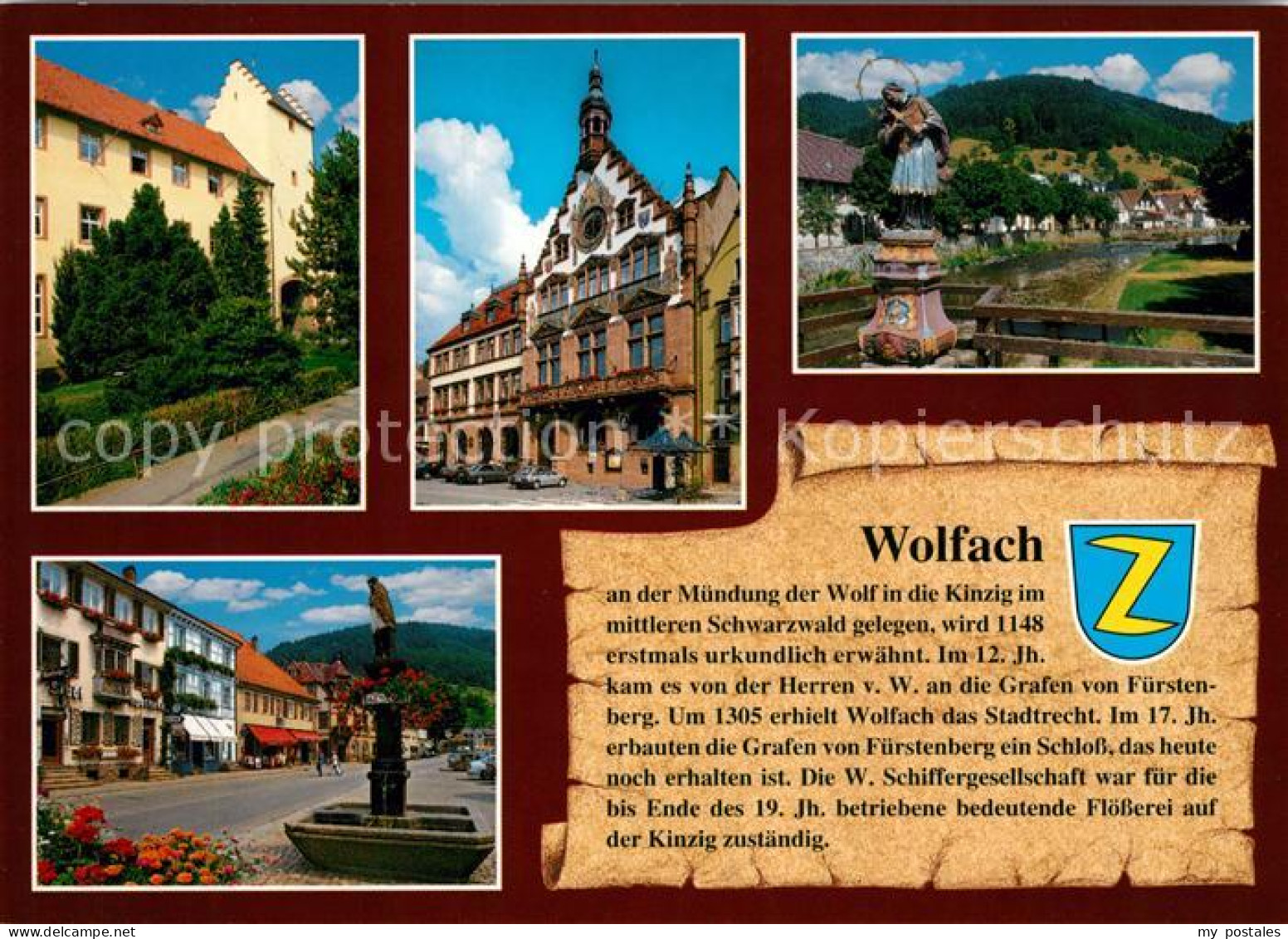 73181489 Wolfach Schloss Rathaus St Nepomuk Hauptstr Mit Stadtbrunnen Wolfach - Wolfach