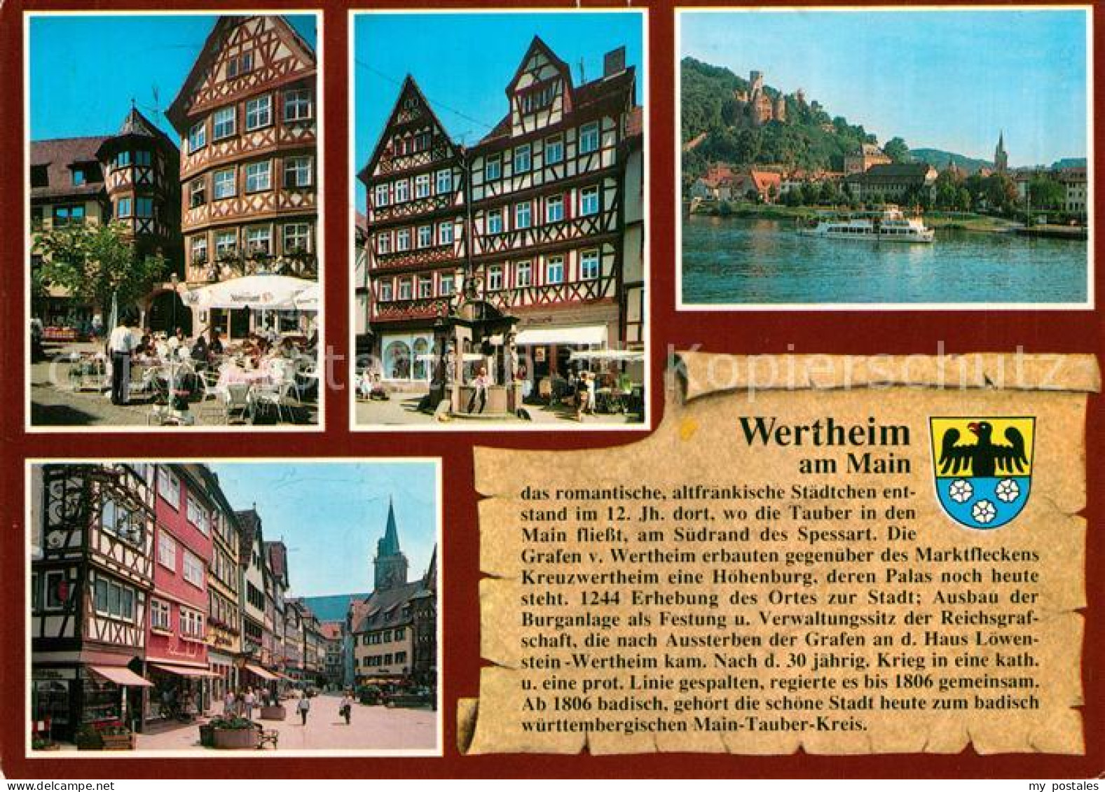 73181481 Wertheim Main Hahnsches Haus Am Marktplatz Engelsbrunnen Burgblick Mark - Wertheim