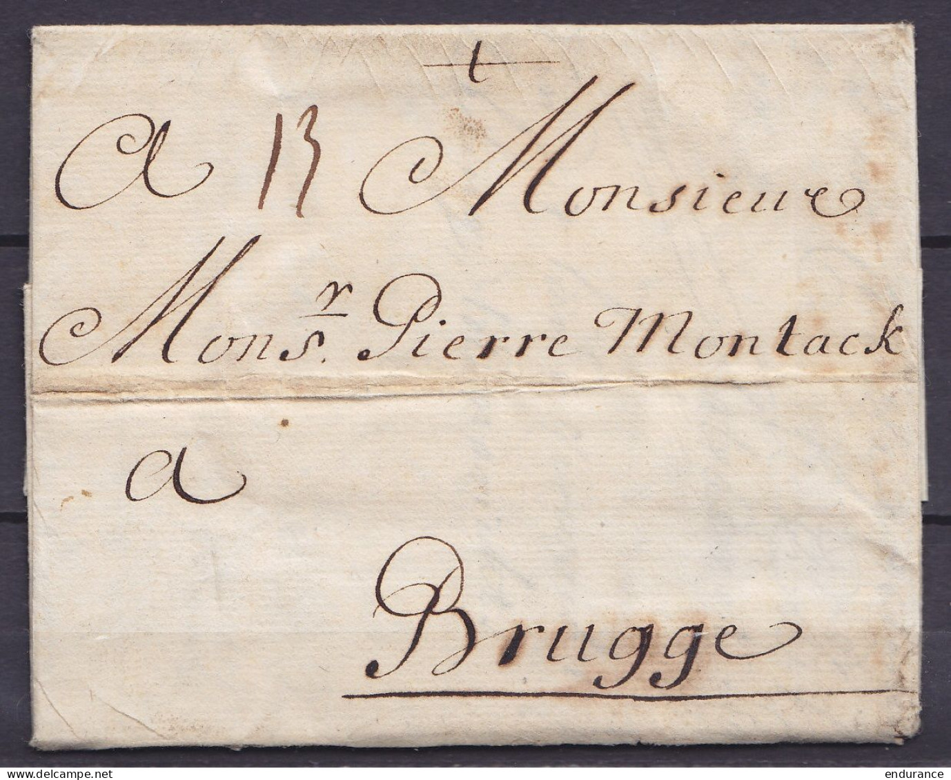 L. Datée 25 Août 1724 De BILBAO (Espagne) Pour BRUGGE - 1714-1794 (Paises Bajos Austriacos)