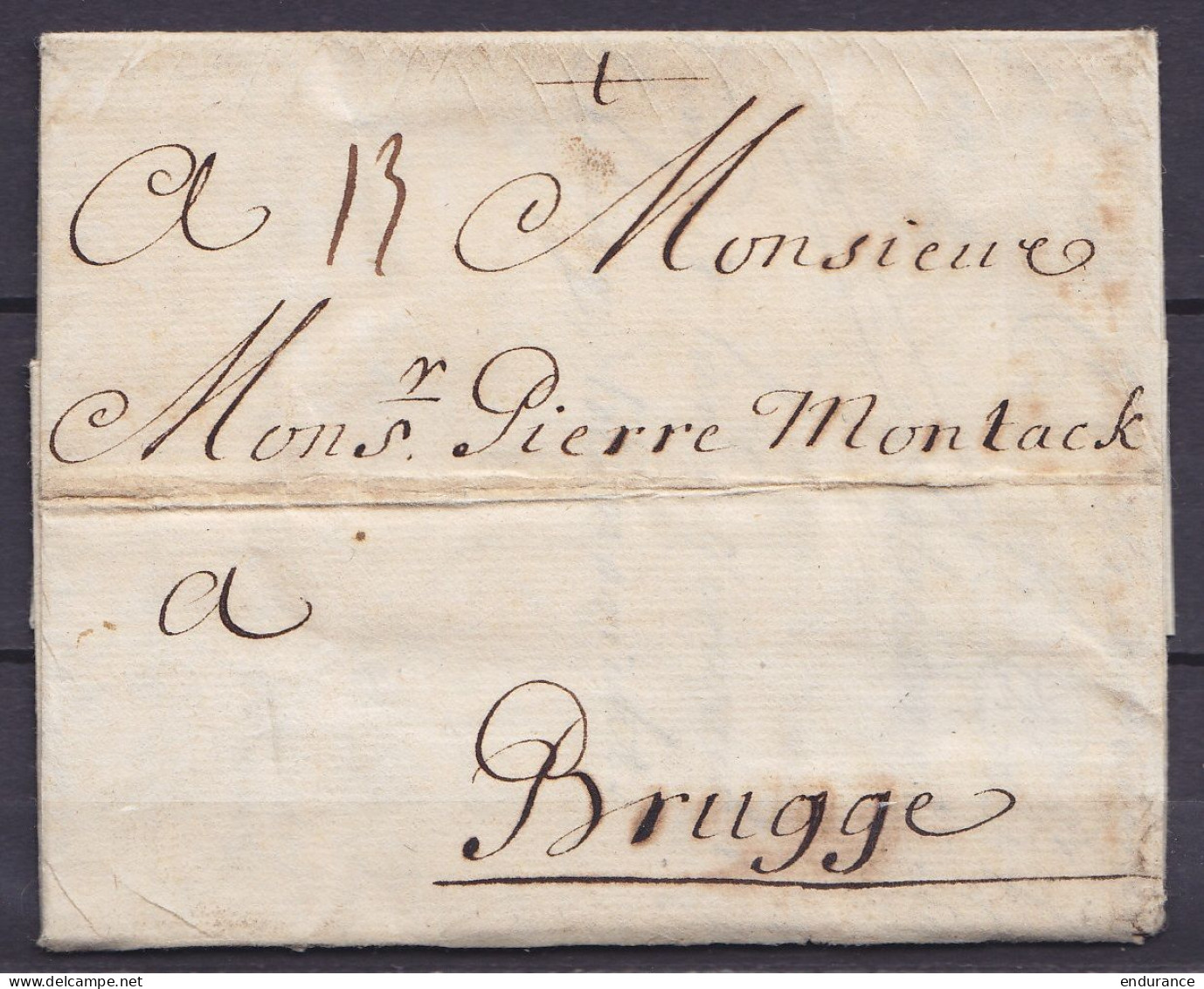 L. Datée 25 Août 1724 De BILBAO (Espagne) Pour BRUGGE - 1714-1794 (Oesterreichische Niederlande)