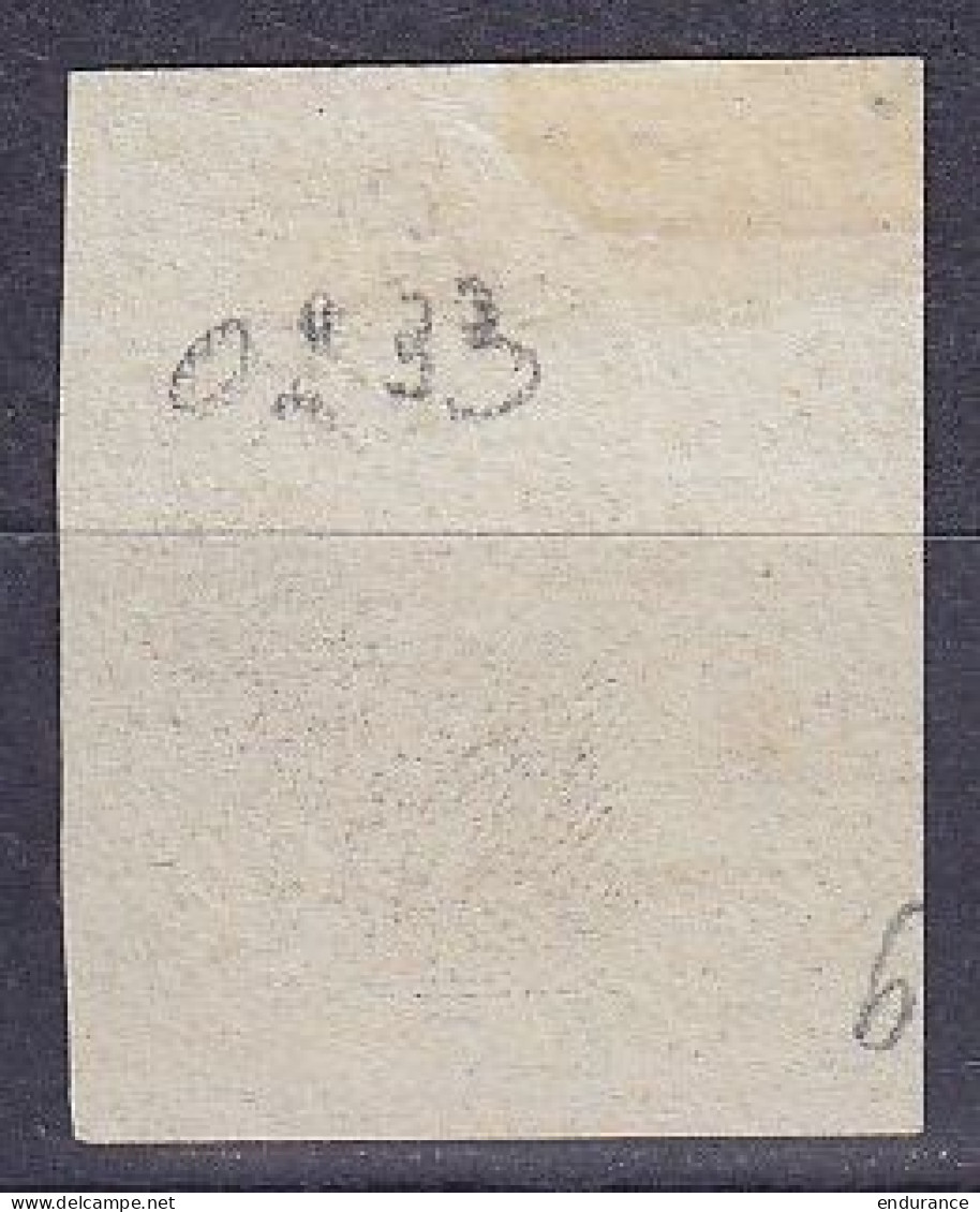Epreuve Du "Médaillon" (1849) Découpée De La Planche De 6 Du 20c Brun Sur Papier Vergé Horizont. Pos.1 (Stes 0122) - 1714-1794 (Paises Bajos Austriacos)
