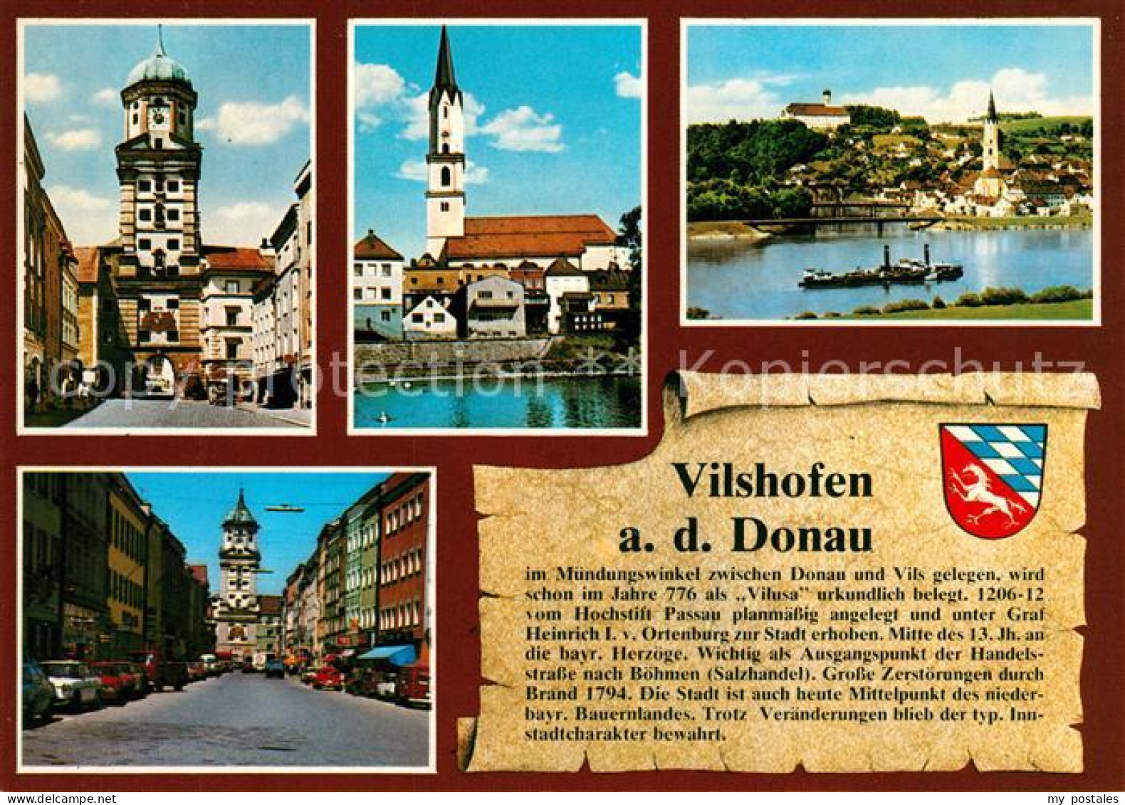 73181465 Vilshofen Donau Stadtturm Vils Mit Stadtpfarrkirche Kloster Schweiklber - Vilshofen