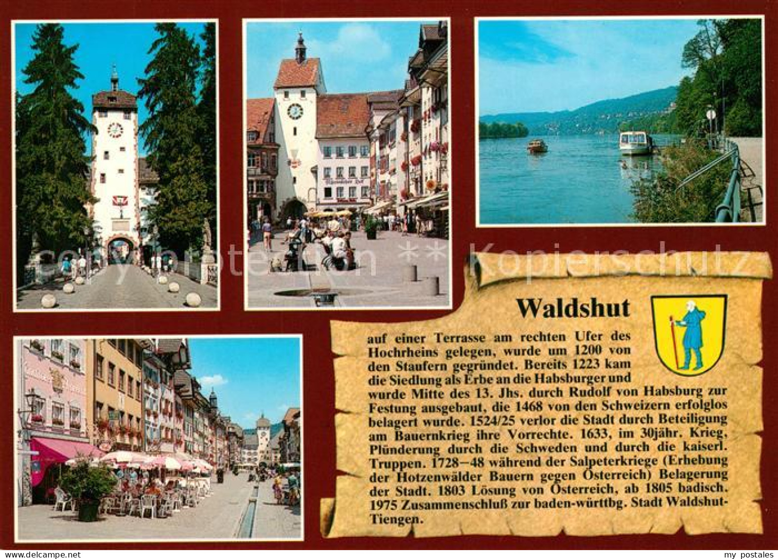 73181462 Waldshut-Tiengen Oberes Und Unteres Tor Rheinpromenade Kaiserstrasse Wa - Waldshut-Tiengen