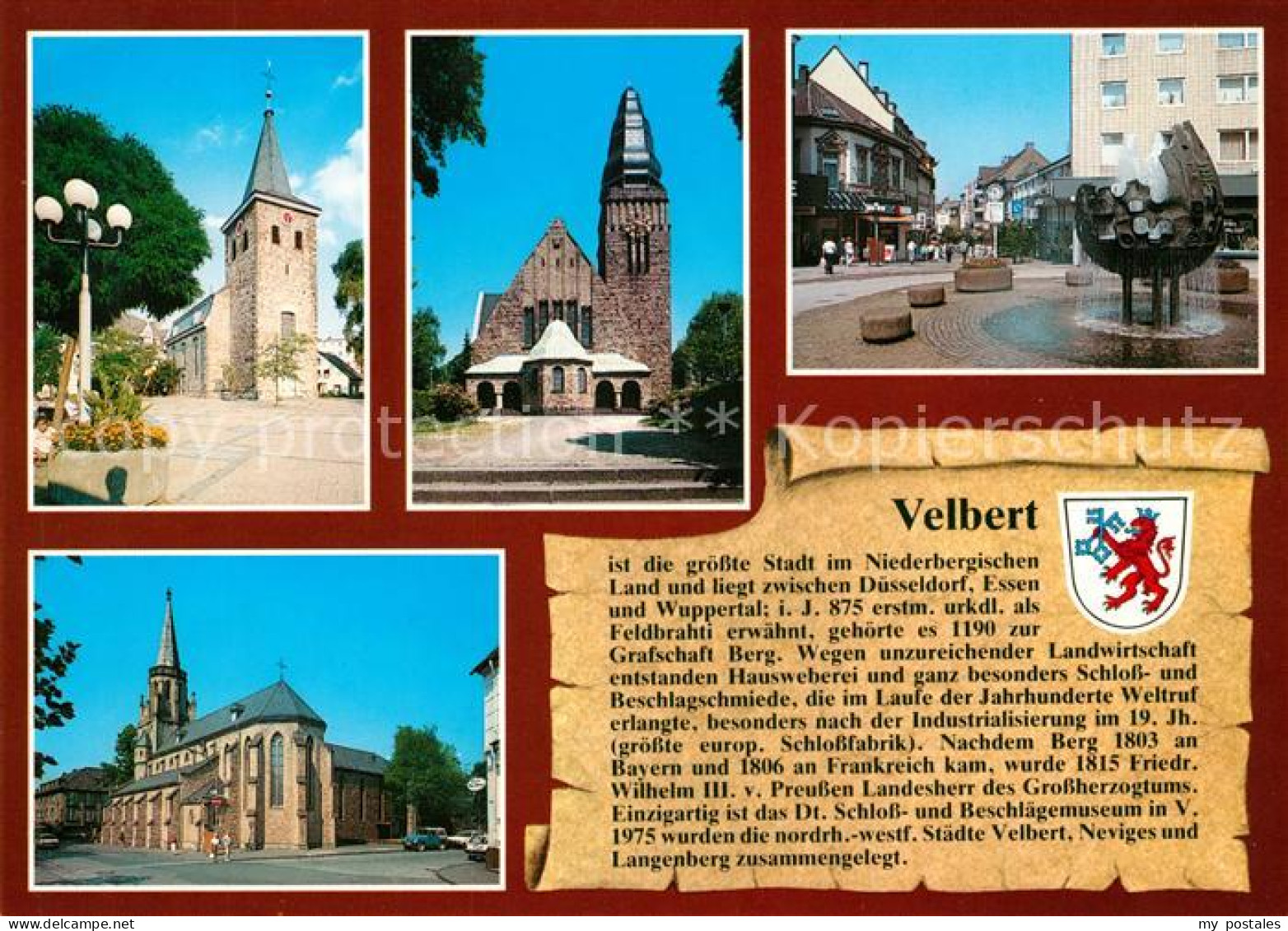 73181459 Velbert Alte Kirche Christuskirche FZ Friedrichstrasse St Marien Velber - Velbert