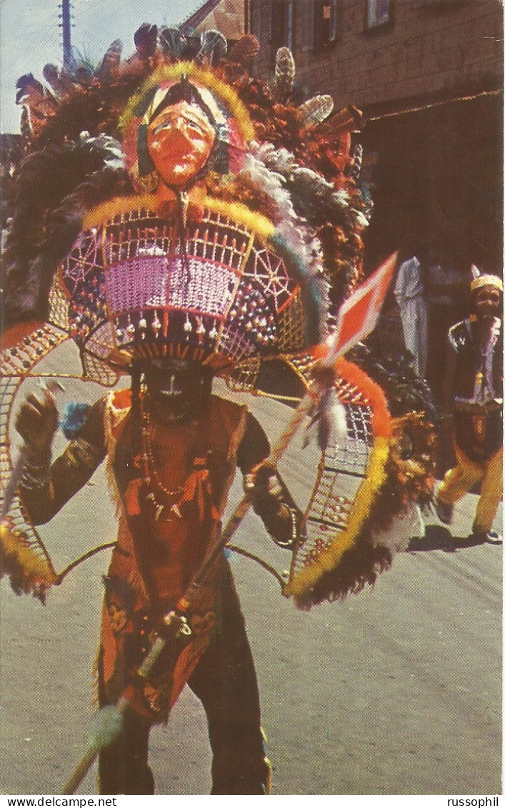 TRINIDAD - A COLORFUL AND FANTASTIC CARNIVAL COSTUME SNAPPED AT ARIMA - PUB. BY JOLLY, ST. AUGUSTIN - 1960s - Trinidad